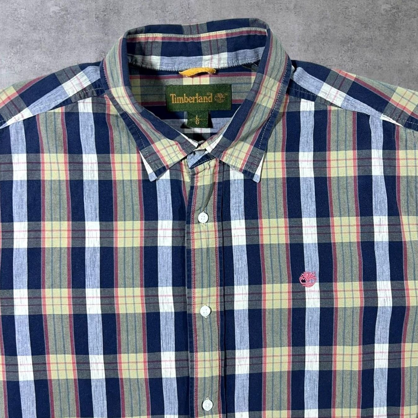 Timberland VINTAGE Timberland Shirt Baseball Collar Long Sleeve Cotton Multicoloured Plaid Check L XL Men Size US L / EU 52-54 / 3 - 4 Thumbnail