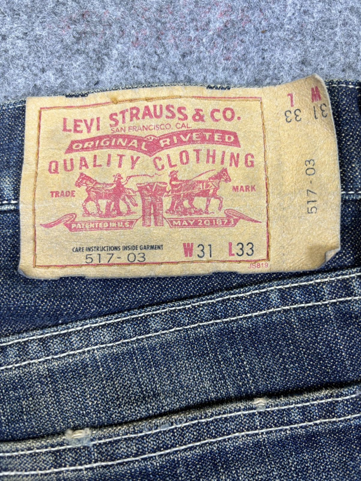 Levi's 💥Rusty Indigo Fades💥Flare Levis 517 Minimalist Denim F969 Size US 31 - 9 Thumbnail