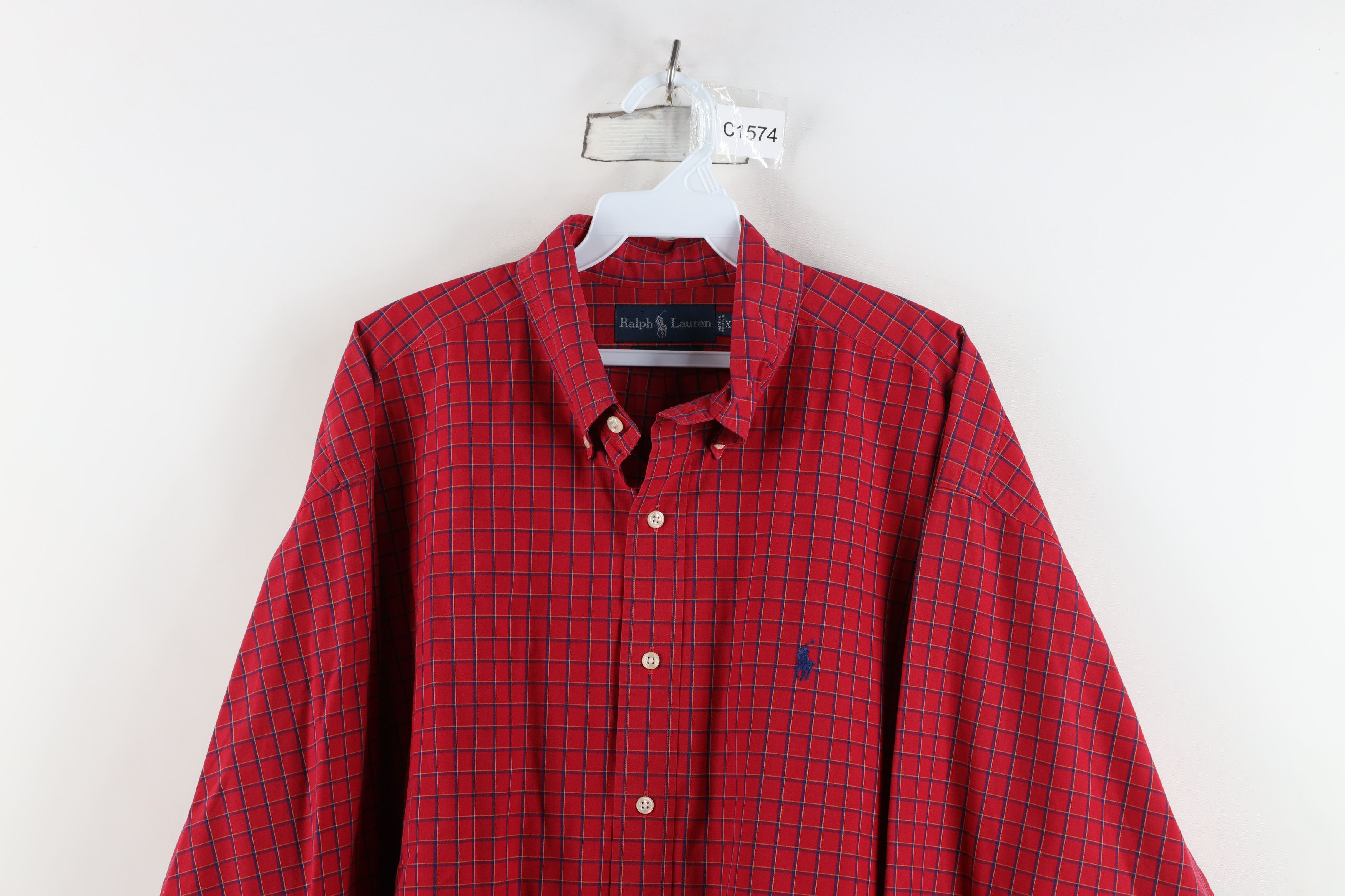 Ralph Lauren Vintage 90s Ralph Lauren Collared Button Down Shirt Plaid Size US XL / EU 56 / 4 - 2 Thumbnail