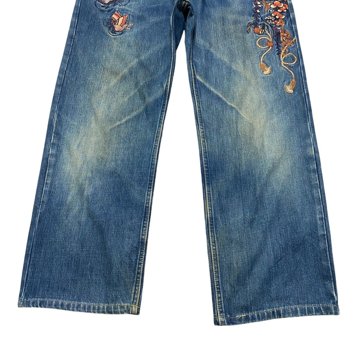 Karakuri Tamashii Vintage Karakuri Generation Denim Embroidery Butterfly Jean Size US 32 / EU 48 - 8 Thumbnail