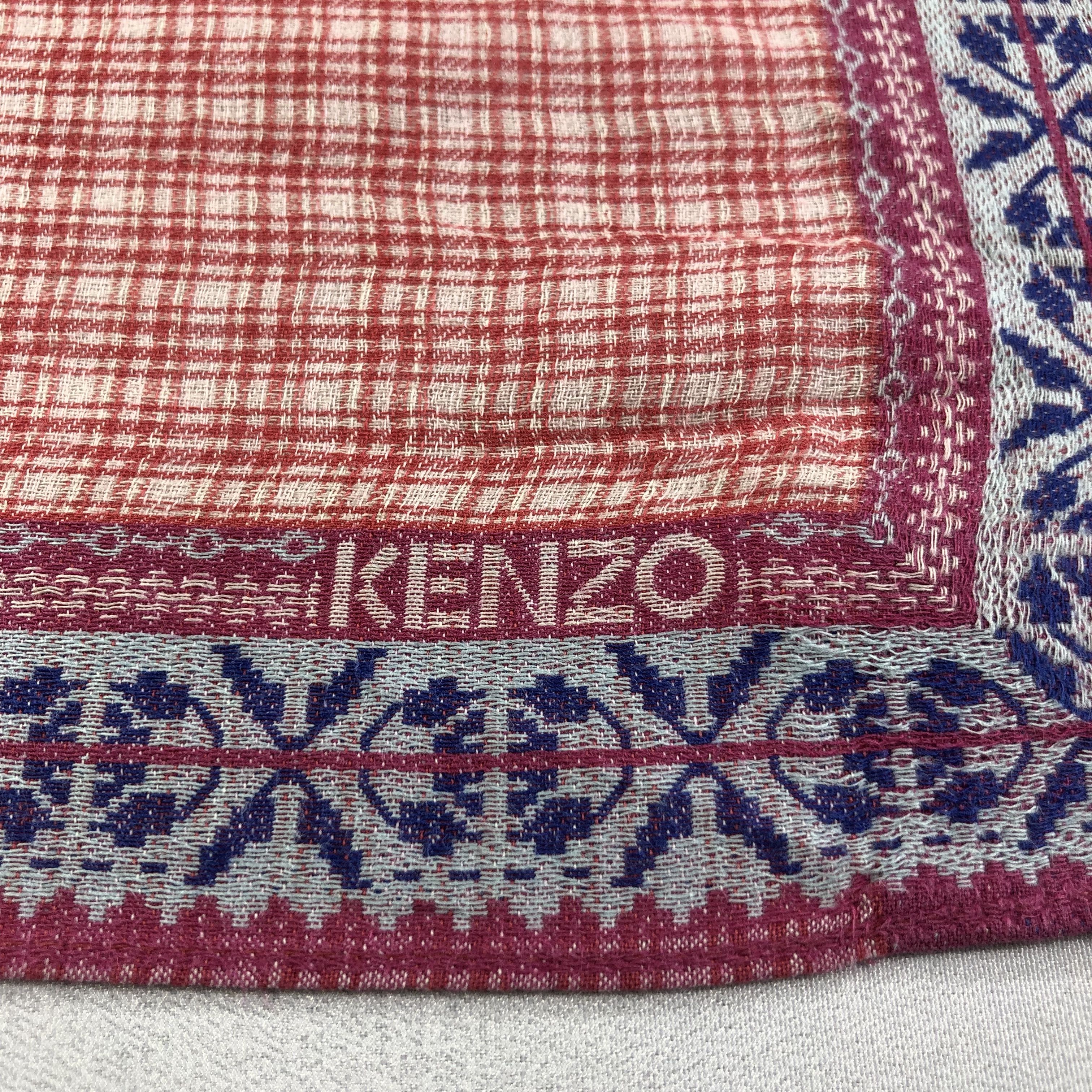 Kenzo × Vintage Kenzo Handkerchief Neckerchief Bandana H1691 Size ONE SIZE - 4 Thumbnail