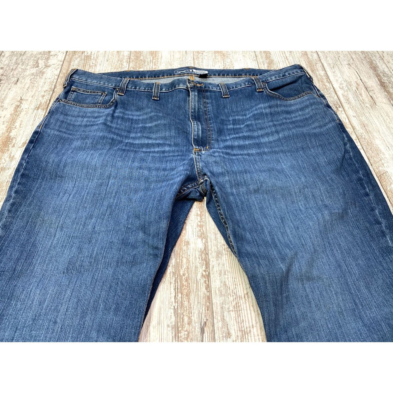 Carhartt Carhartt Jeans Relaxed Fit Rugged Flex 5 Pocket Size 48x30 BD2804M 7373 Blue Denim Mens Jeans Size US 32 / EU 48 - 5 Thumbnail