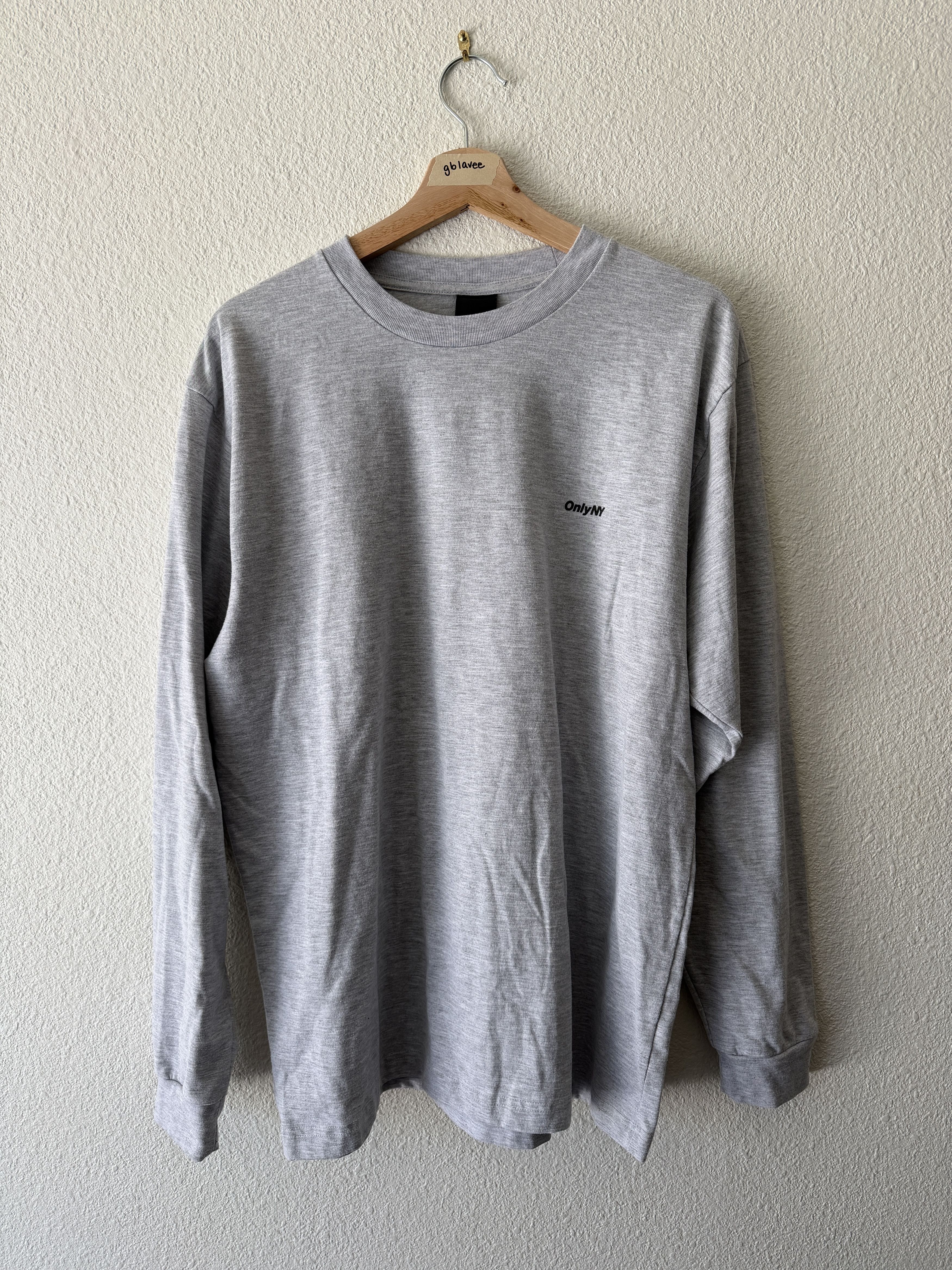 Only NY ONLY NY Grey Long Sleeve Tee Size US XL / EU 56 / 4 - 1 Thumbnail