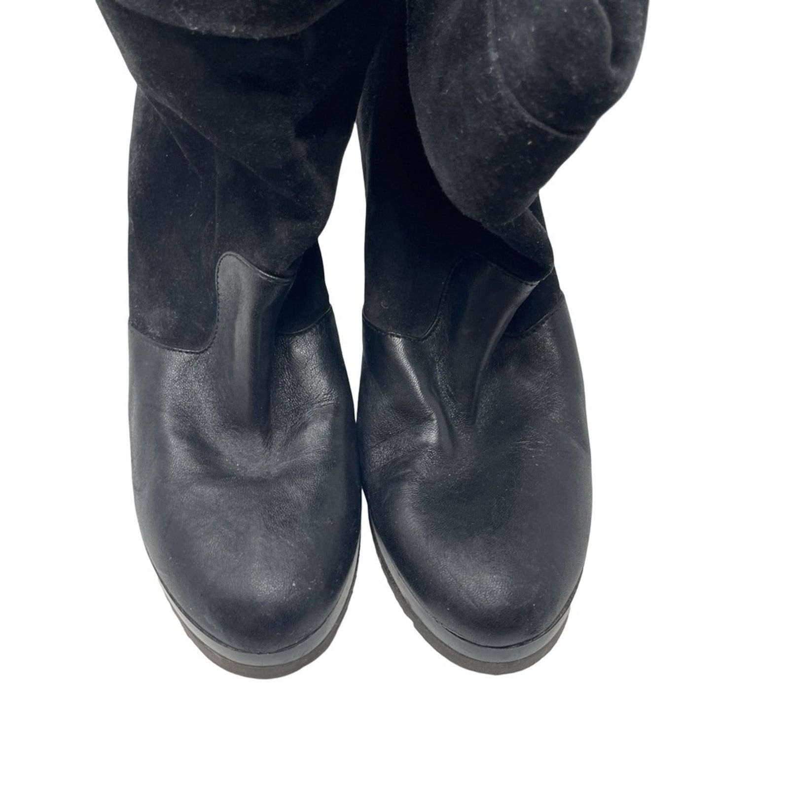 Robert Clergerie Robert Clergerie black block heel pull on leather suede boot Size US 10 / IT 40 - 2 Thumbnail