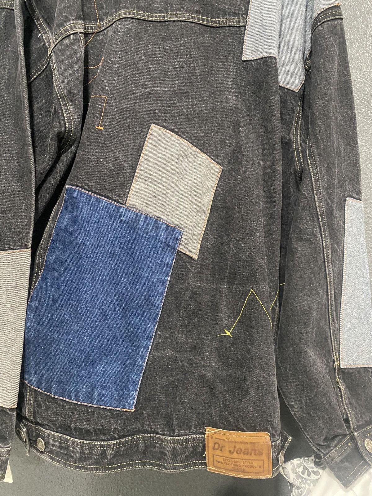 Dr. Denim × Vintage Dr. Jeans Patchwork Denim Jacket Size US XL / EU 56 / 4 - 7 Thumbnail