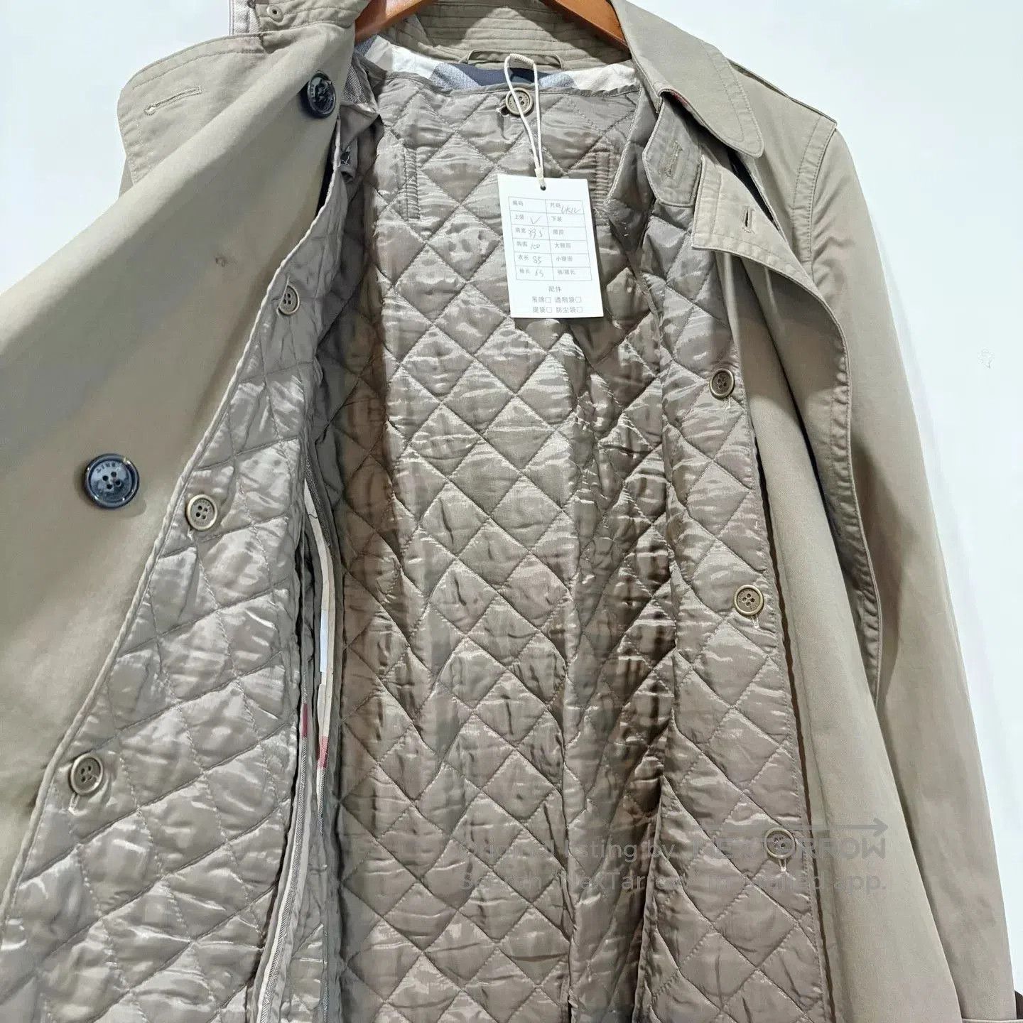 Burberry Burberry Collar Check Trench Coat Set. Size US XL / EU 56 / 4 - 3 Thumbnail