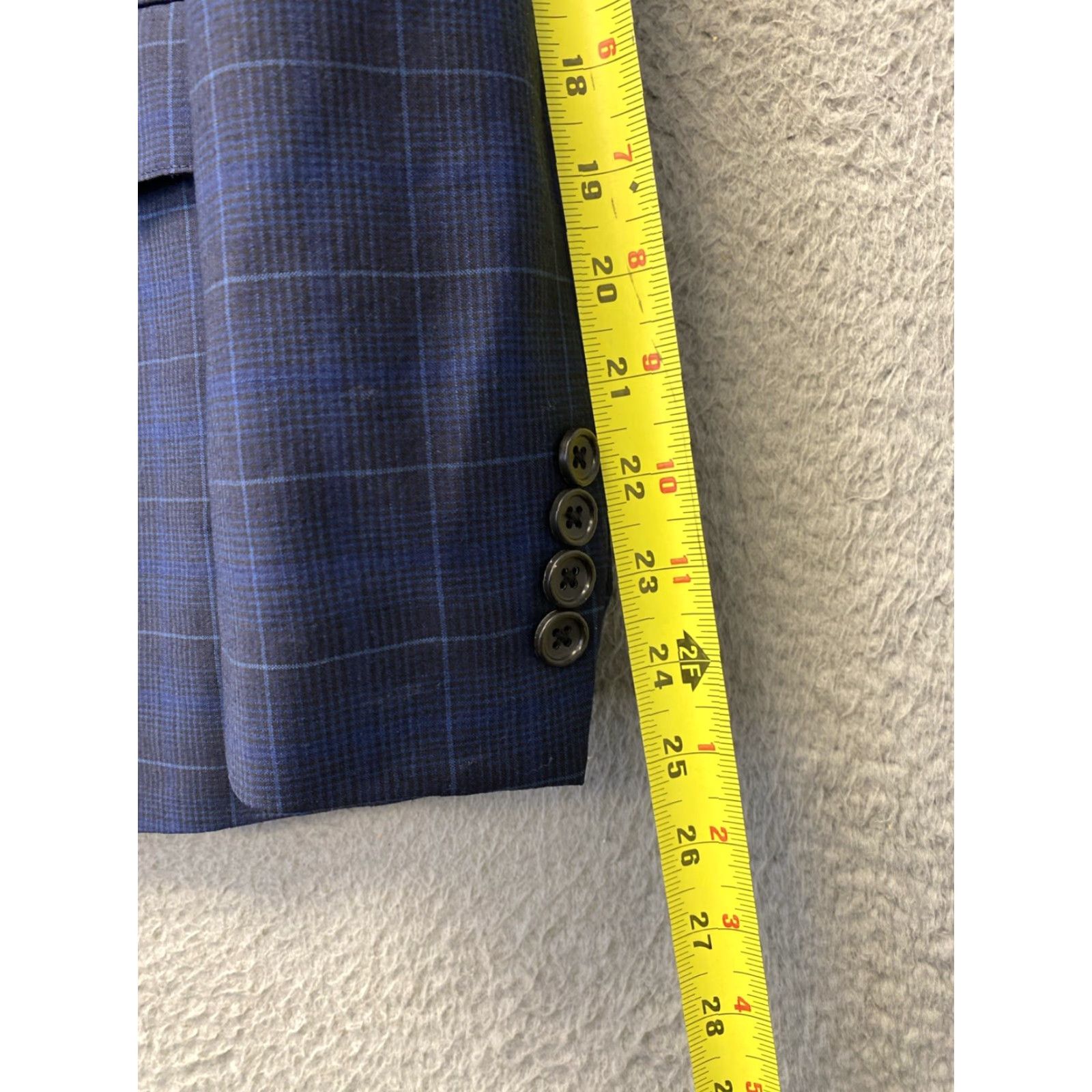 Bonobos Bonobos Men Blazer Slim Fit Windowpane Wool Elastane Navy 40R Business Casual Formal Size 40R - 5 Thumbnail