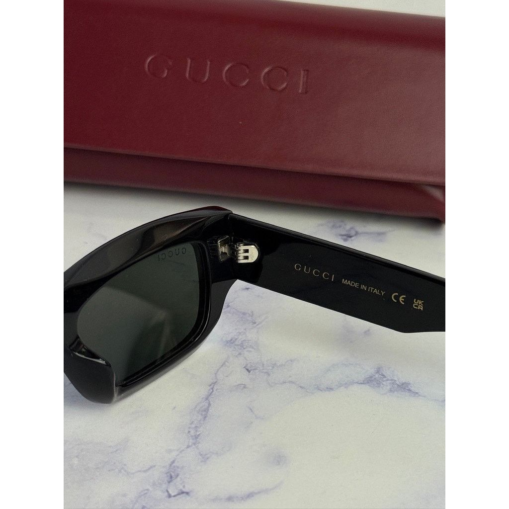 Gucci NEW Gucci GG1839S Miami Black Slim Unisex Logo Sunglasses Size ONE SIZE - 8 Thumbnail