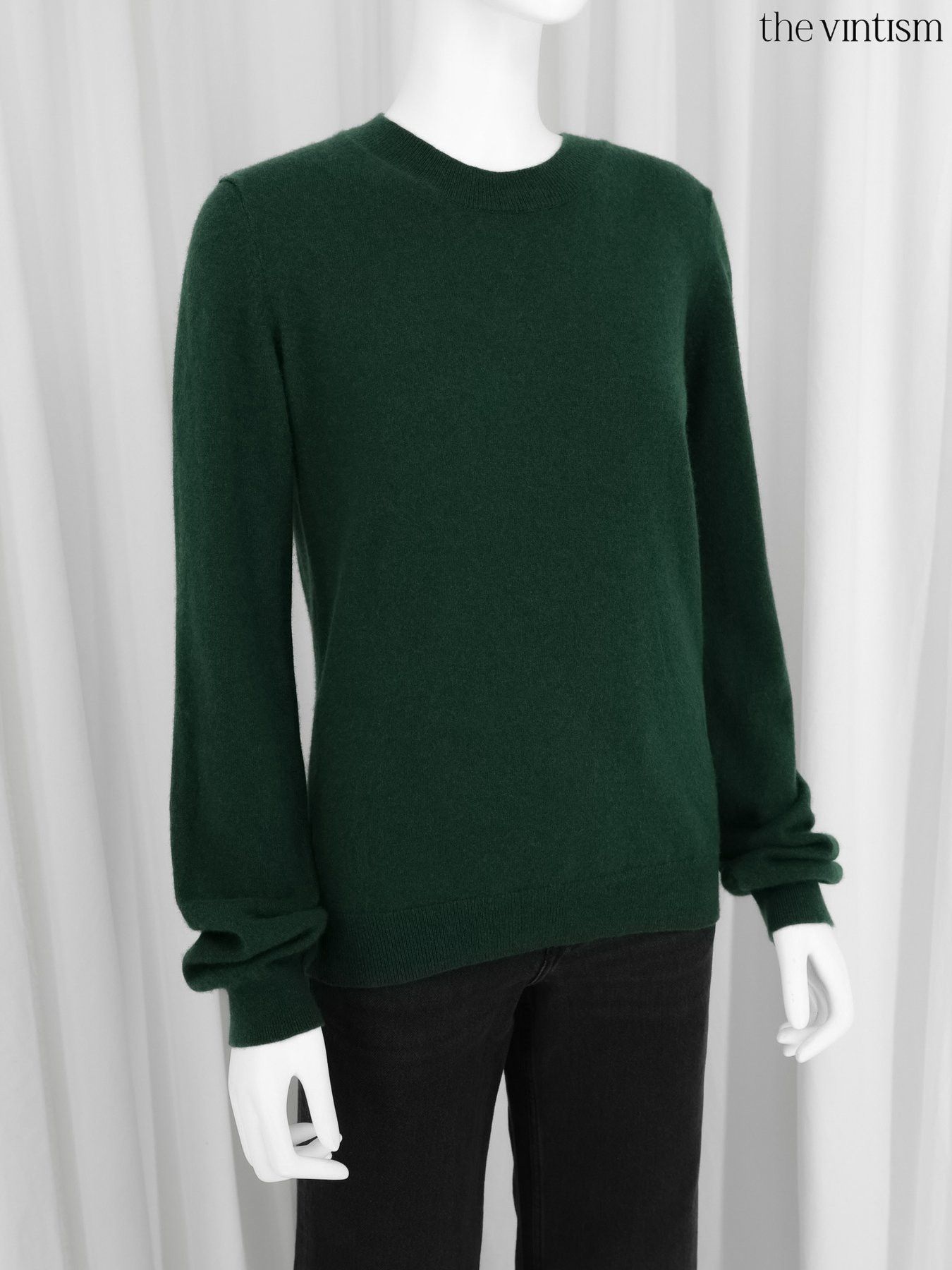 Other Bite Studios Green 100% Pure Cashmere Crewneck Sweater Size S / US 4 / IT 40 - 2 Thumbnail
