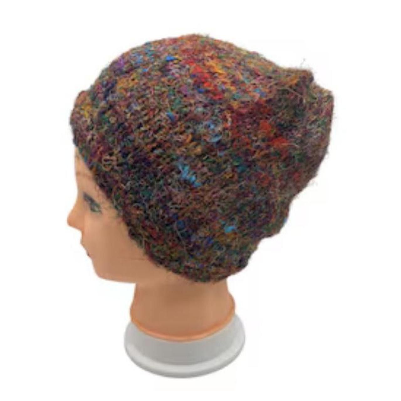 Handmade Handmade Multicolored Silk Beanie Size ONE SIZE - 1 Thumbnail