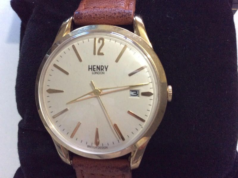Other Henry men's gold dial brown leather strap watch Size ONE SIZE - 1 Thumbnail