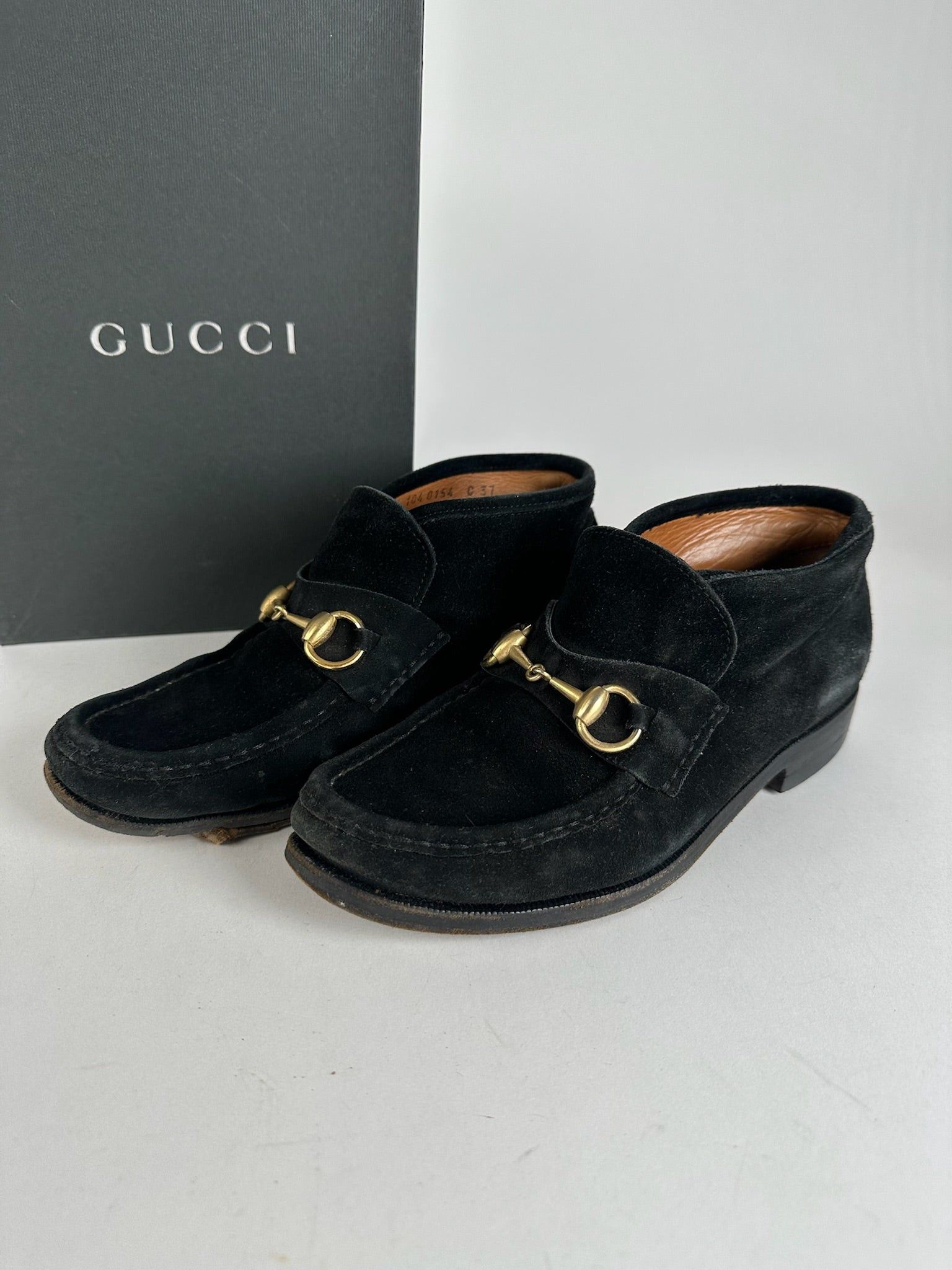 Gucci Vintage Horsebit Suese shoes black Size US 6 / IT 36 - 1 Thumbnail