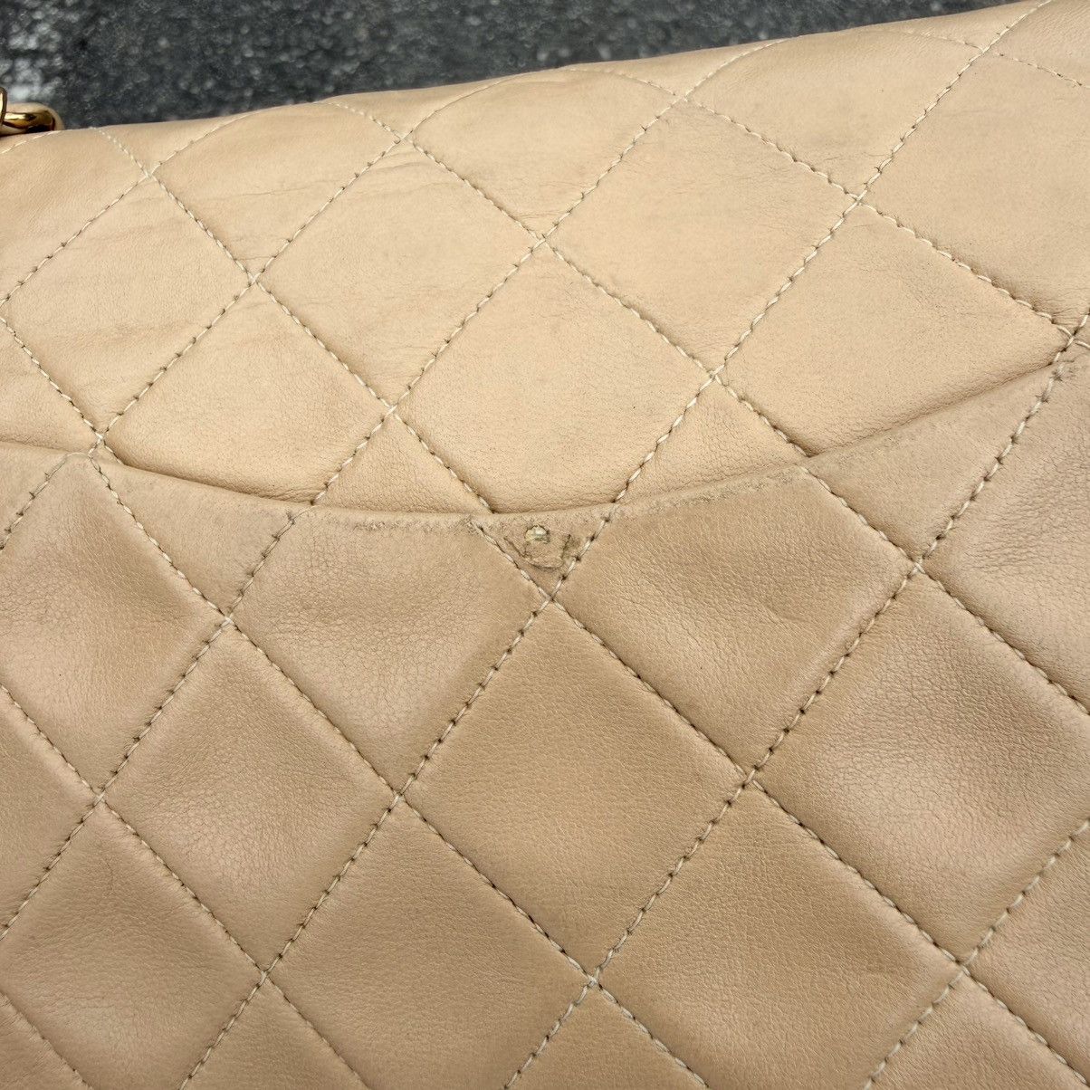 Chanel Chanel Medium Flap Beige Timeless Classic Vintage Shoulder Size ONE SIZE - 9 Thumbnail