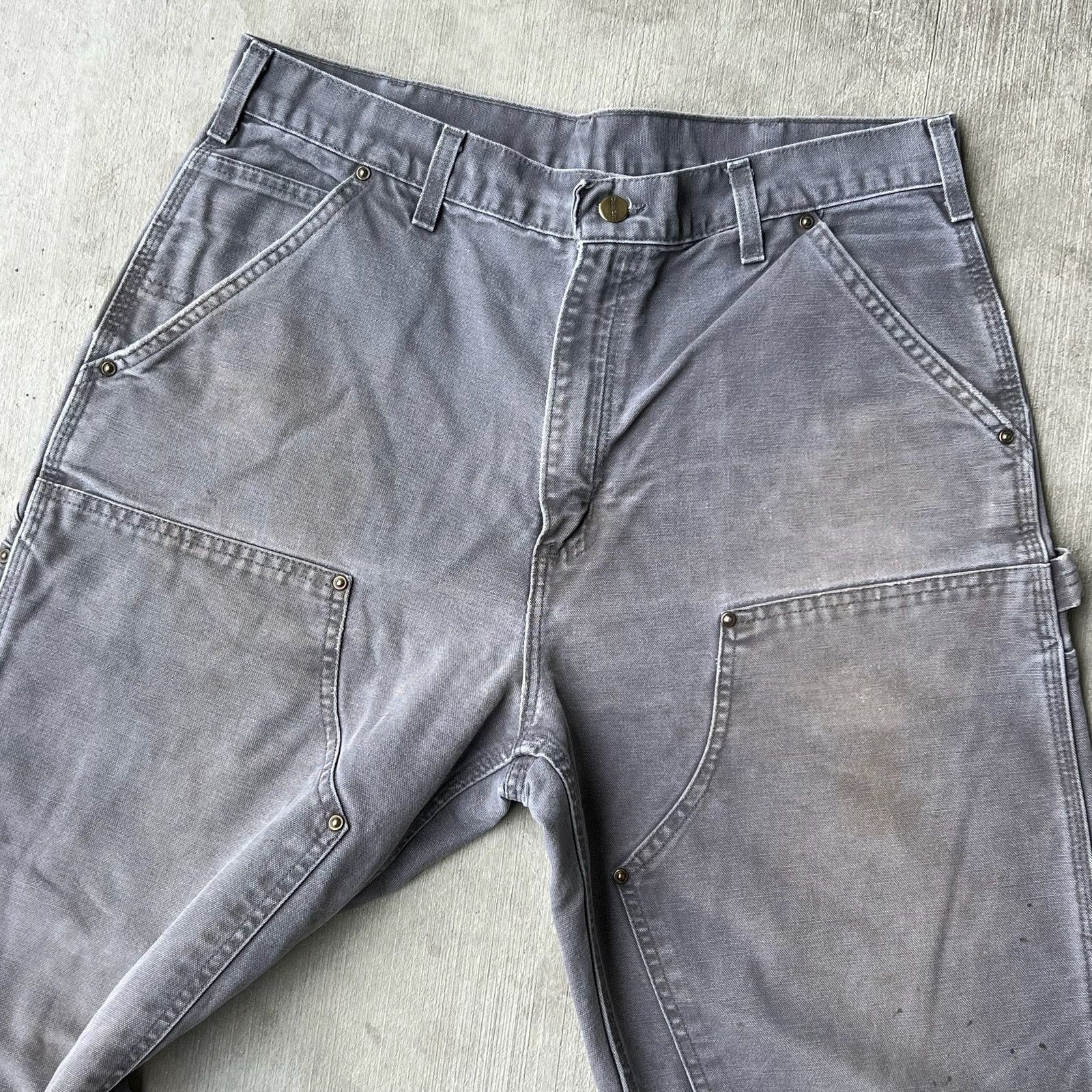 Carhartt × Vintage Carhartt faded gray double knee work wear carpenter pants Size US 34 / EU 50 - 3 Thumbnail