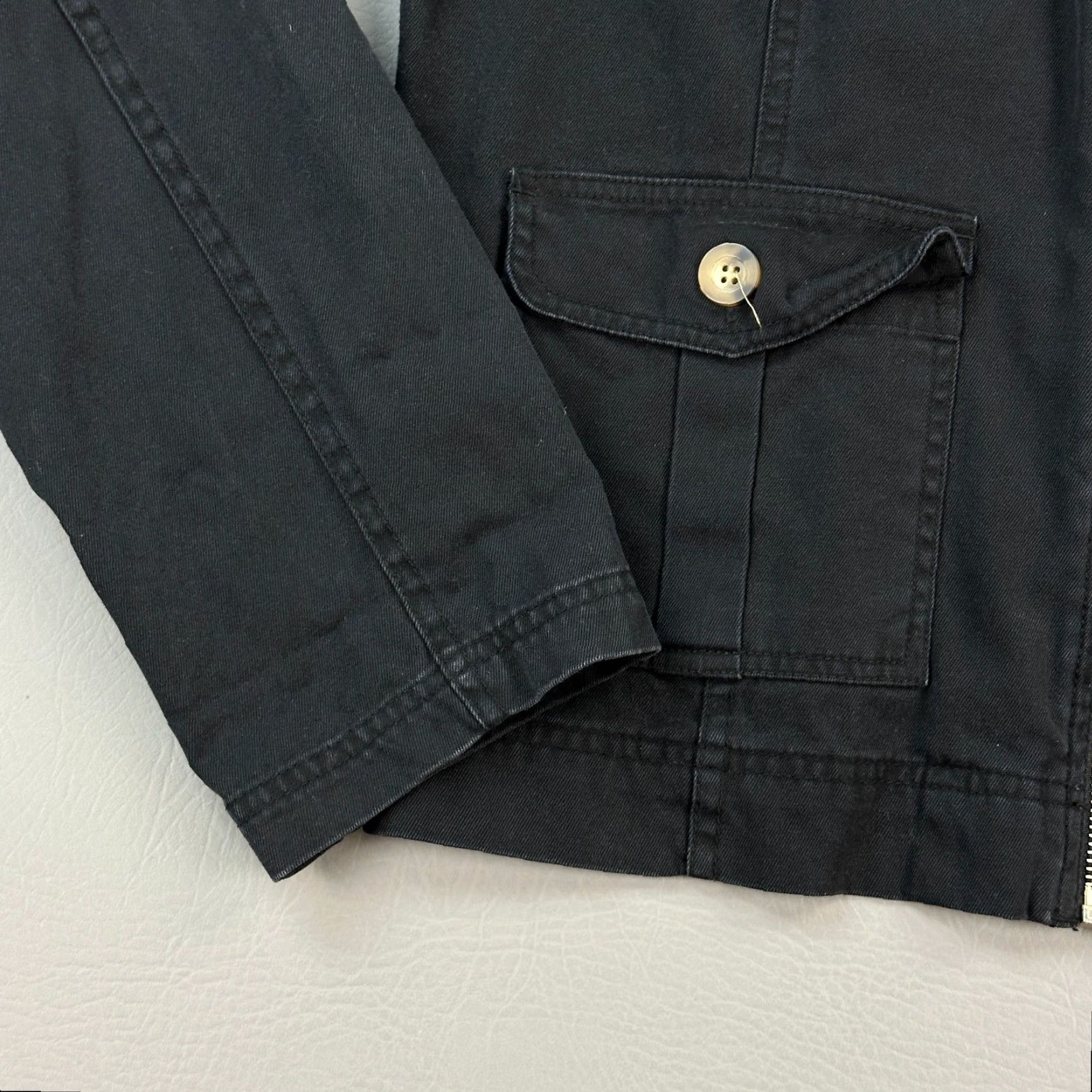 Vintage Fresh Produce Jacket Women's Large Black Full Zip Utility Outdoor Casual Jacket Size L / US 10 / IT 46 - 2 Thumbnail