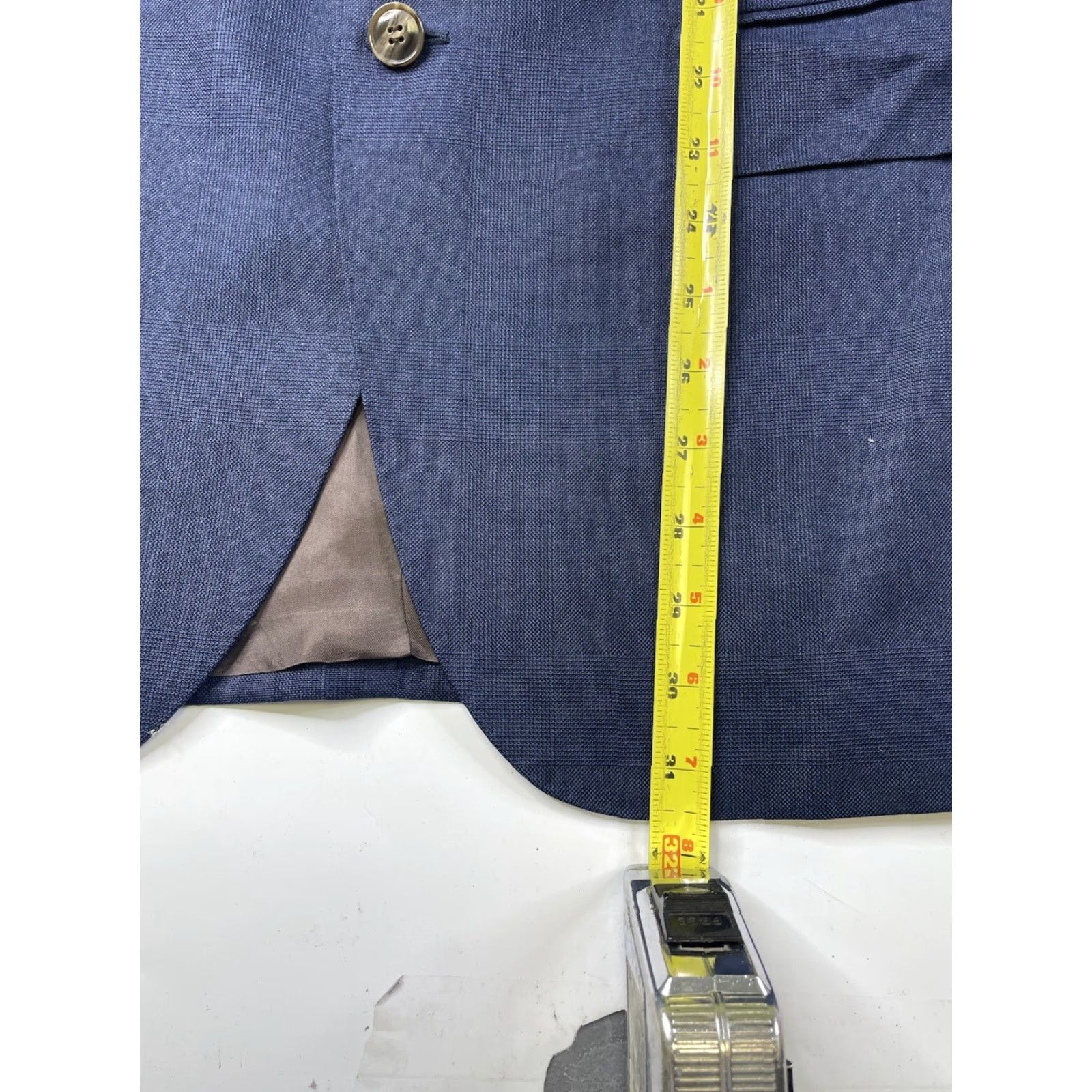 Suitsupply Suitsupply Blazer 2 Button Slim Blue Wool Check Notch Lapel Double-Vented Jacket 42R Mens Size 42R - 7 Thumbnail