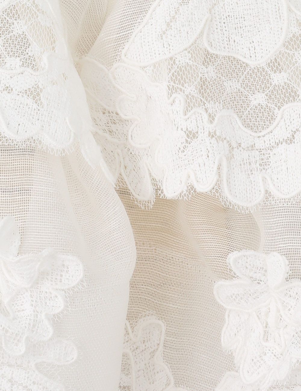 Zimmermann oc11z0925 Crush Lace Motif Tiered Top in White Size S / US 4 / IT 40 - 6 Thumbnail