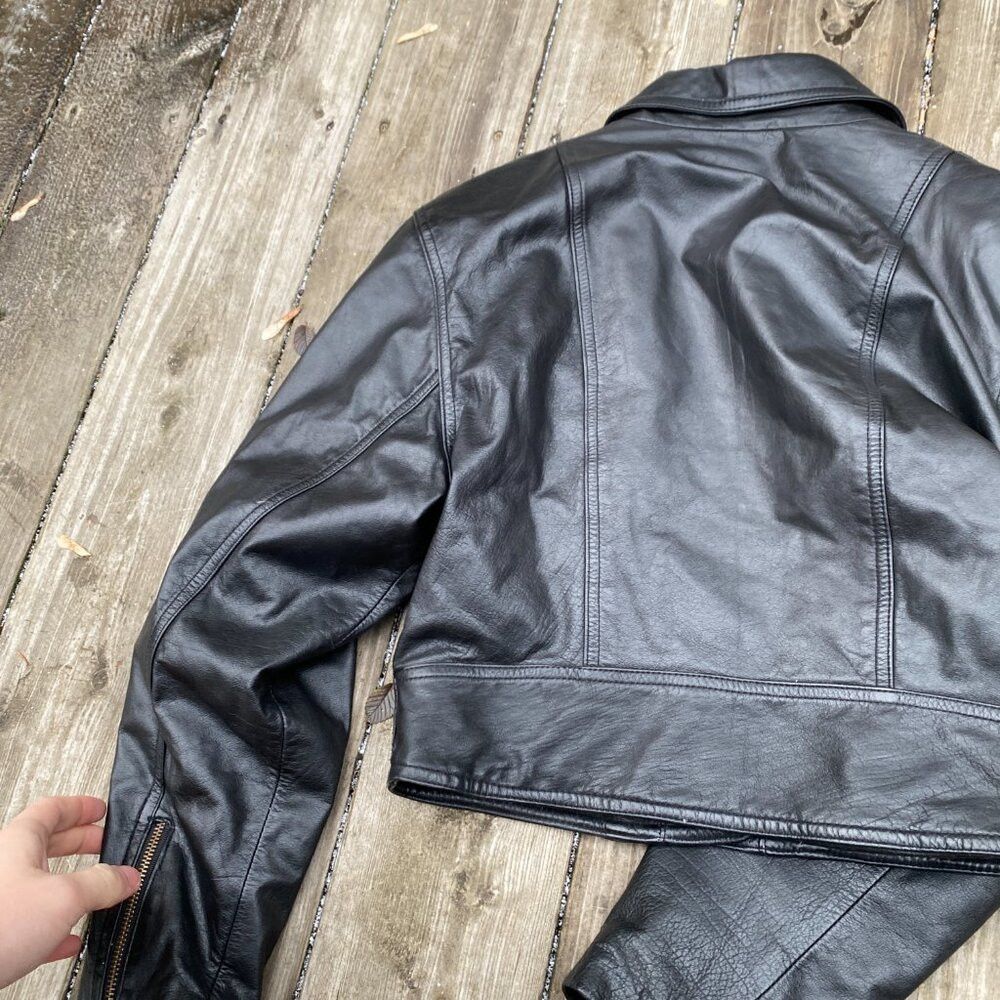 Danier Vintage 90s Danier Mandy Style Biker Jacket Asymmetrical Zi Size US XS / EU 42 / 0 - 5 Thumbnail
