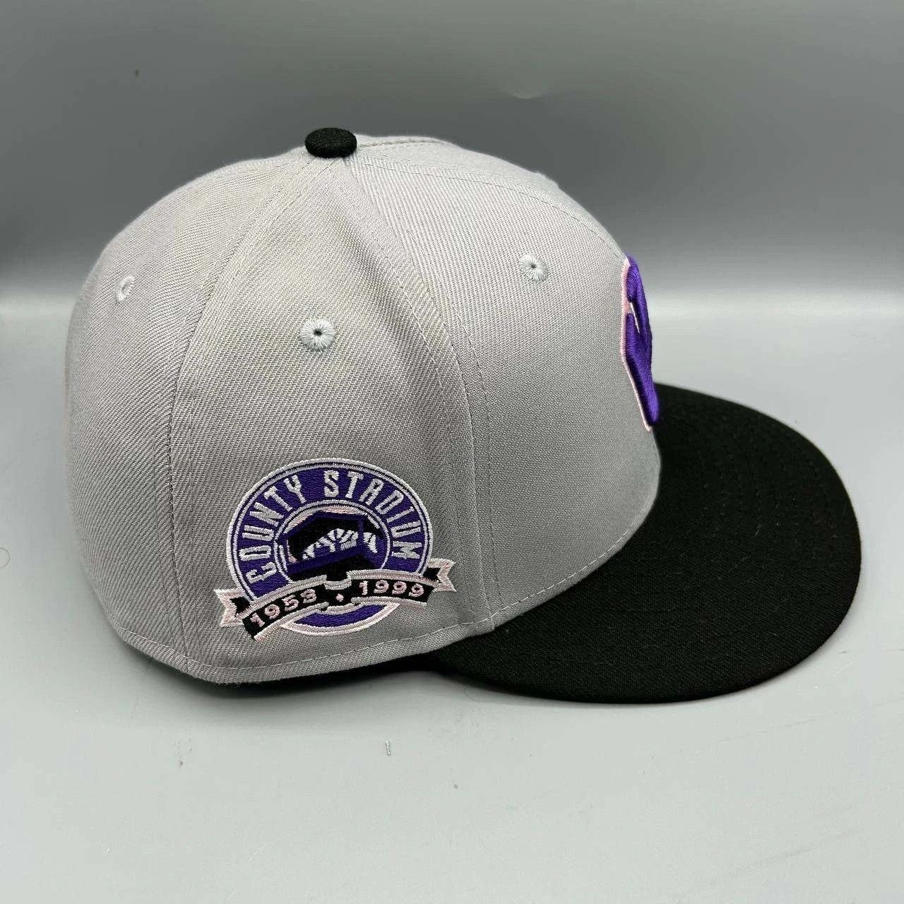 New Era Milwaukee Brewers Hat Men 7 3/8 59Fifty New Era MLB Fitted Size ONE SIZE - 6 Thumbnail