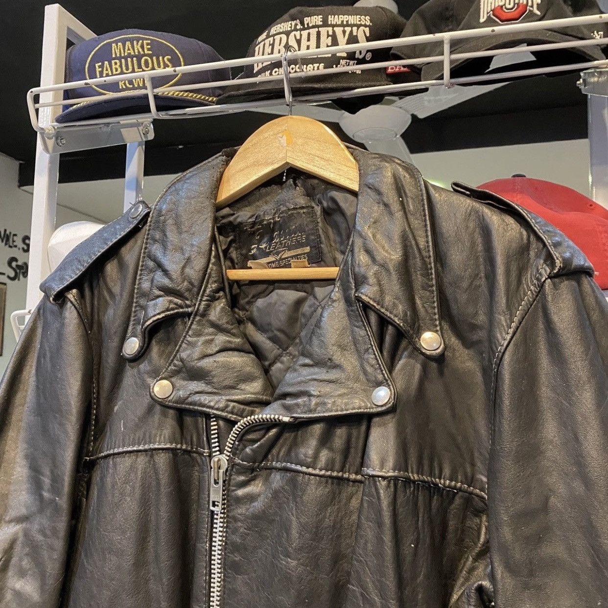 Harley Davidson VTG Chrome Specialties Fringe Leather BikerJacket USA Harley Size US M / EU 48-50 / 2 - 3 Thumbnail