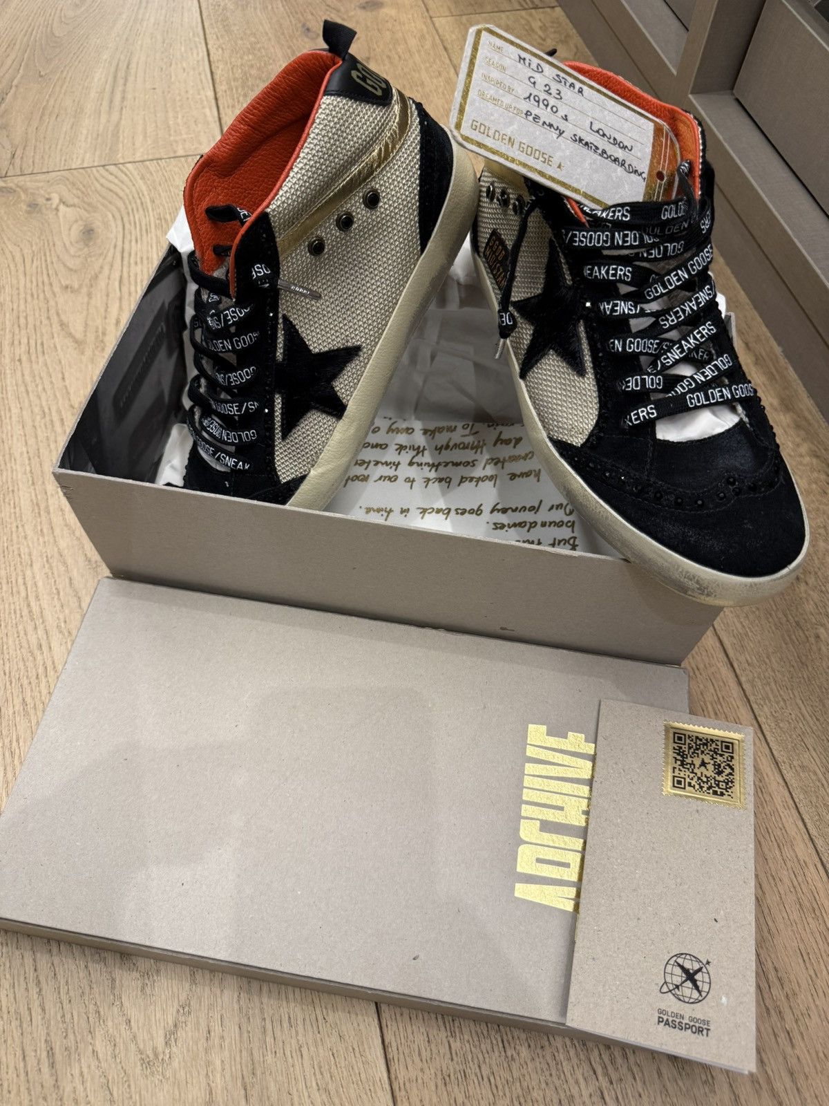 Golden Goose GGDB Mid Star Custom Sneakers Swarovski Edition, New Size US 9.5 / EU 42-43 - 1 Thumbnail