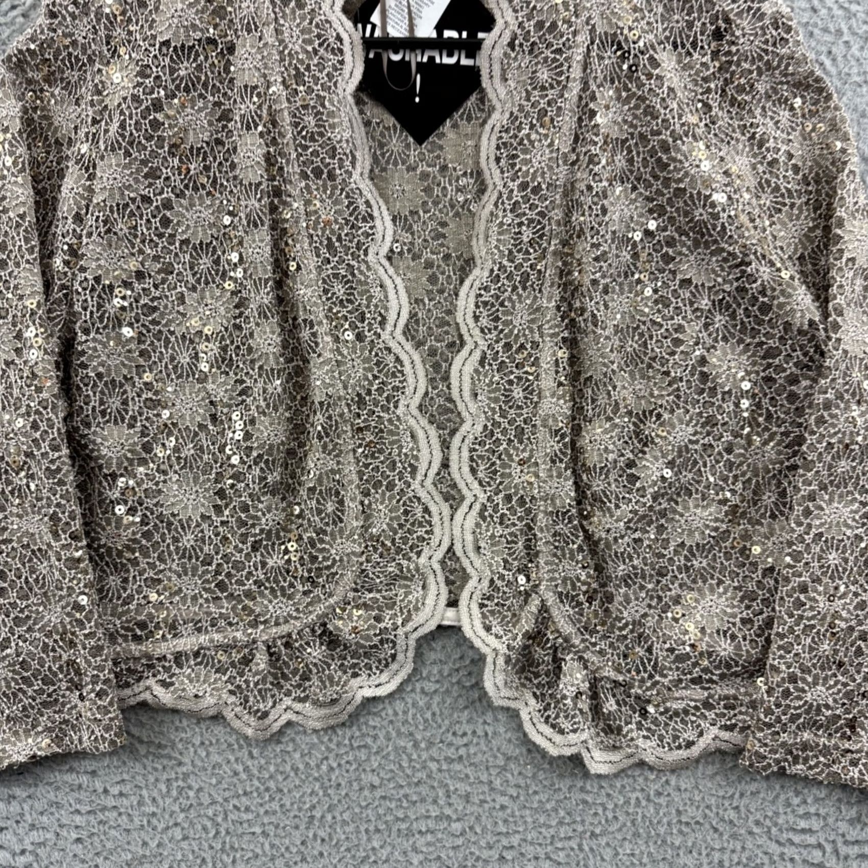 Vintage VINTAGE R&M Richards Jacket Womens XL Sequin Lace Bolero Shrug 80s Elegant NWT Size XL / US 12-14 / IT 48-50 - 2 Thumbnail