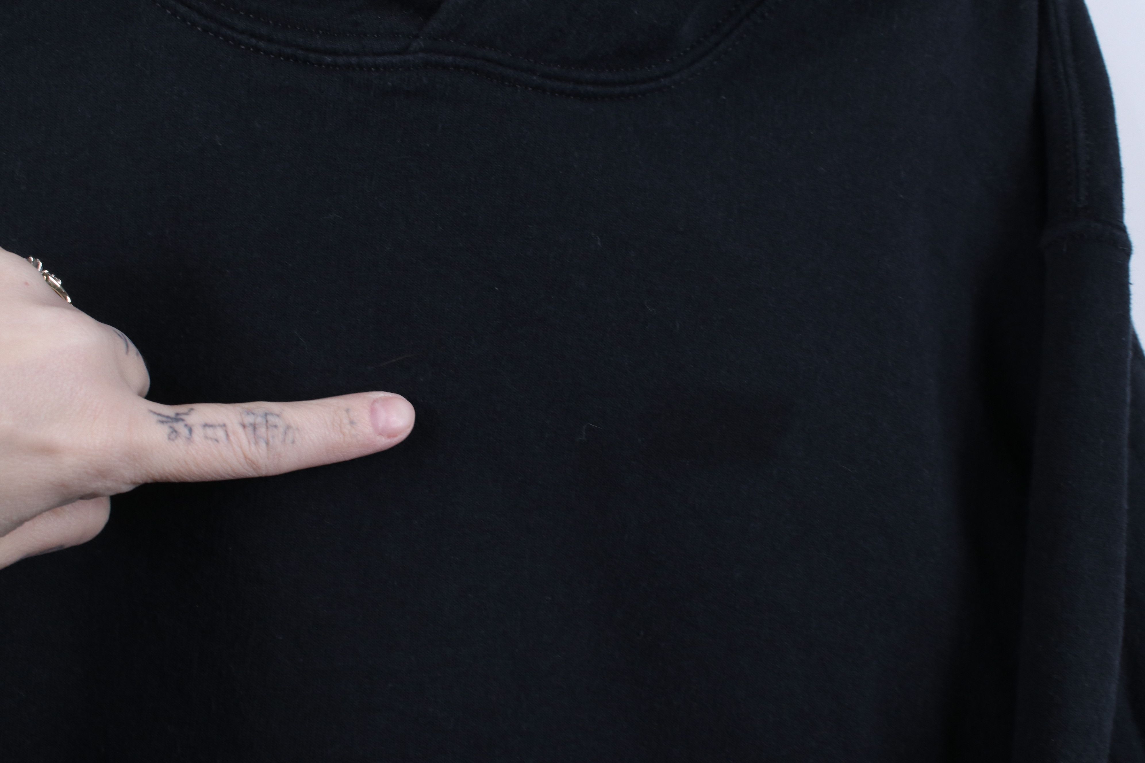 Vintage Vintage 90s Y2K Streetwear Blank Hoodie Sweatshirt Black Size M / US 6-8 / IT 42-44 - 4 Thumbnail