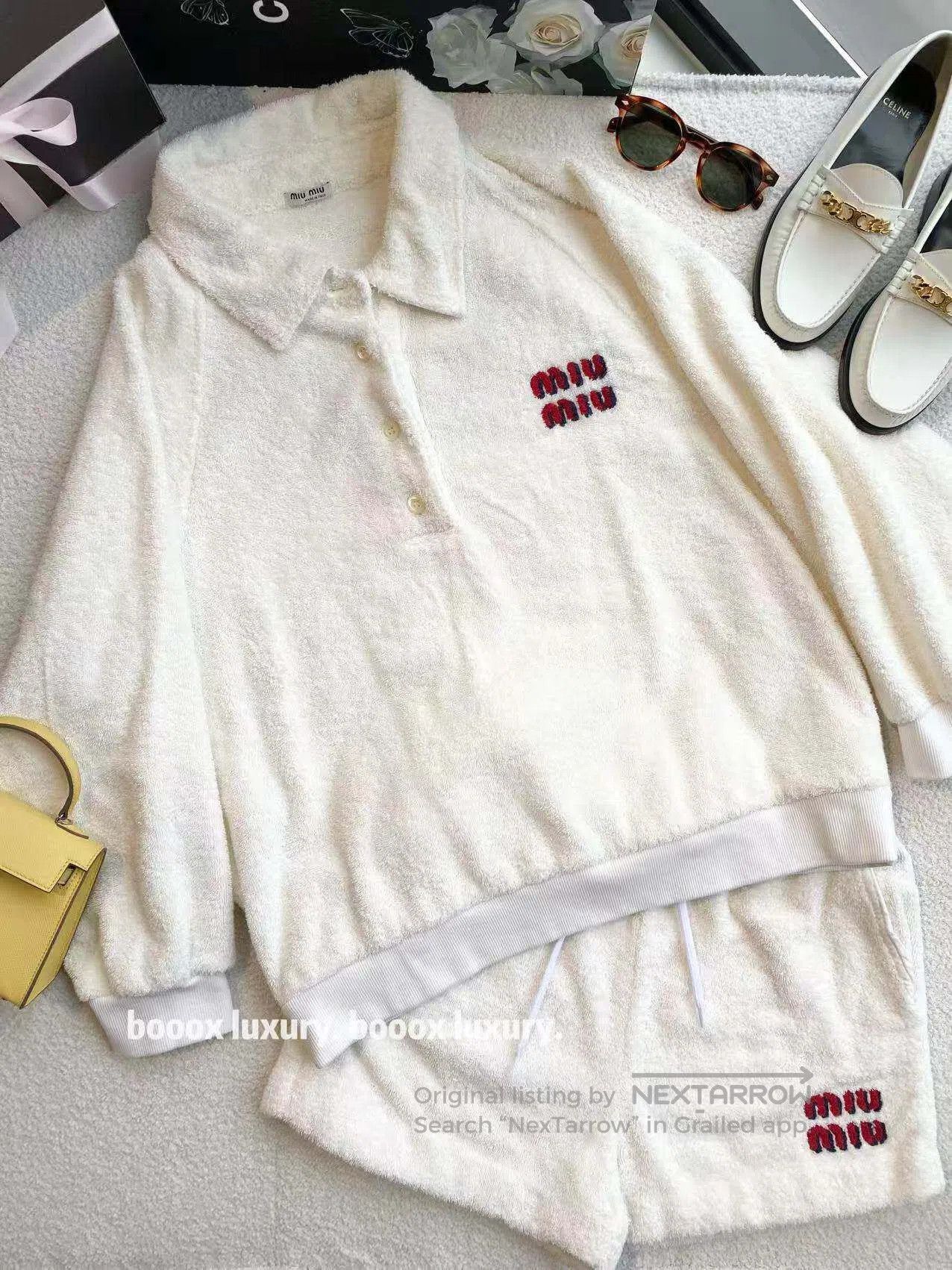 Miu Miu Miu Miu Towel embroidered logo sweatshirt set| Size XS / US 0-2 / IT 36-38 - 1 Thumbnail