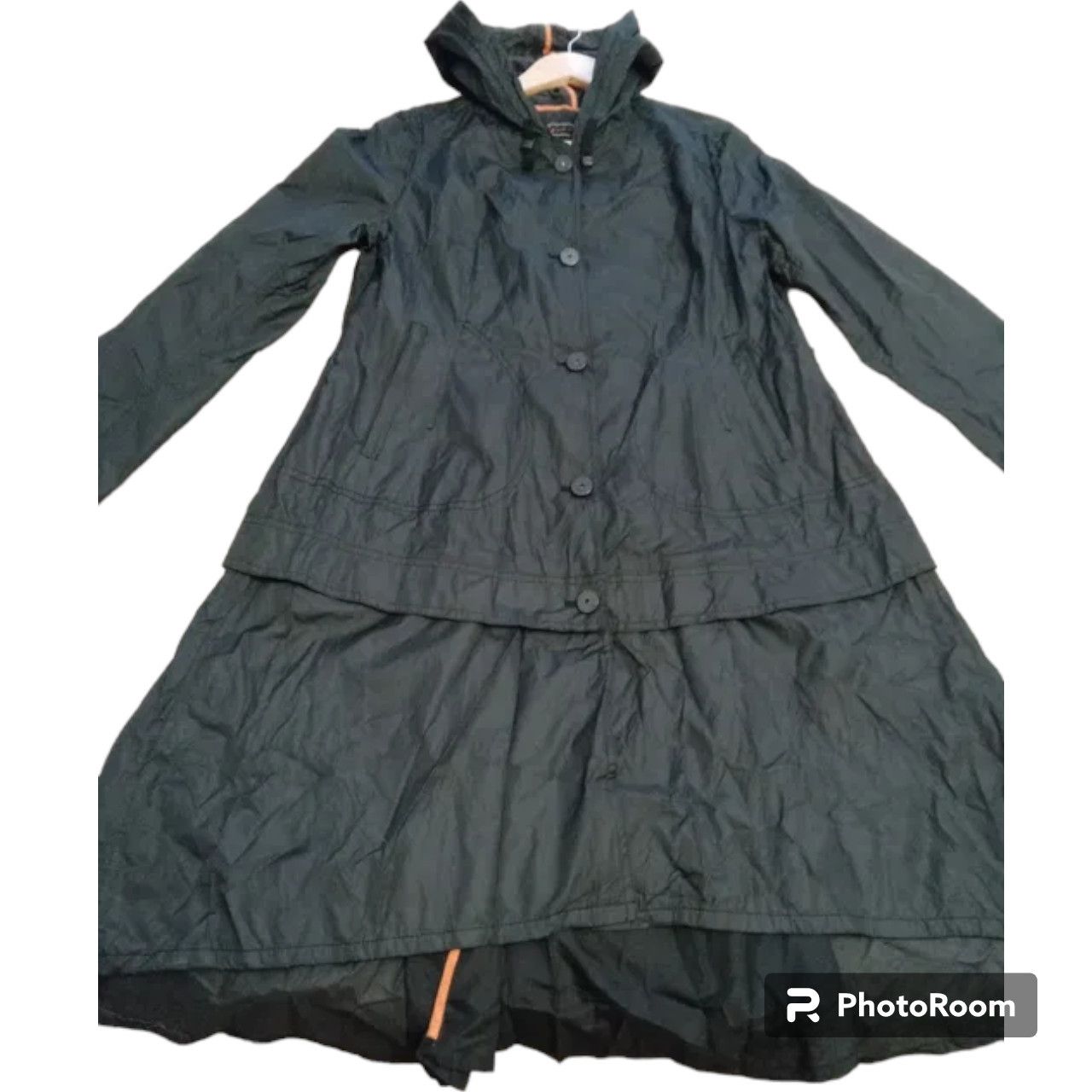 Image of Cop Copine Black Rain Jacket Size S New Made In France, Women's