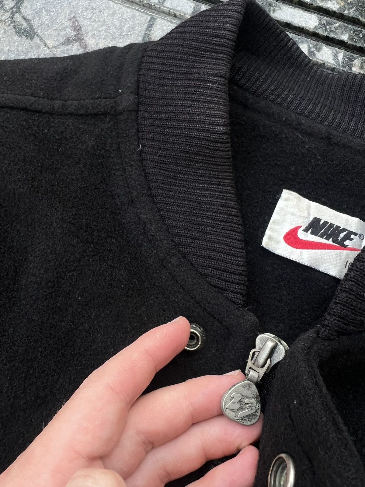 Jordan Brand × Nike × Vintage 90s Nike Jordan Vintage Y2K Embroidered Logo Leather Jacket Size US L / EU 52-54 / 3 - 8 Thumbnail