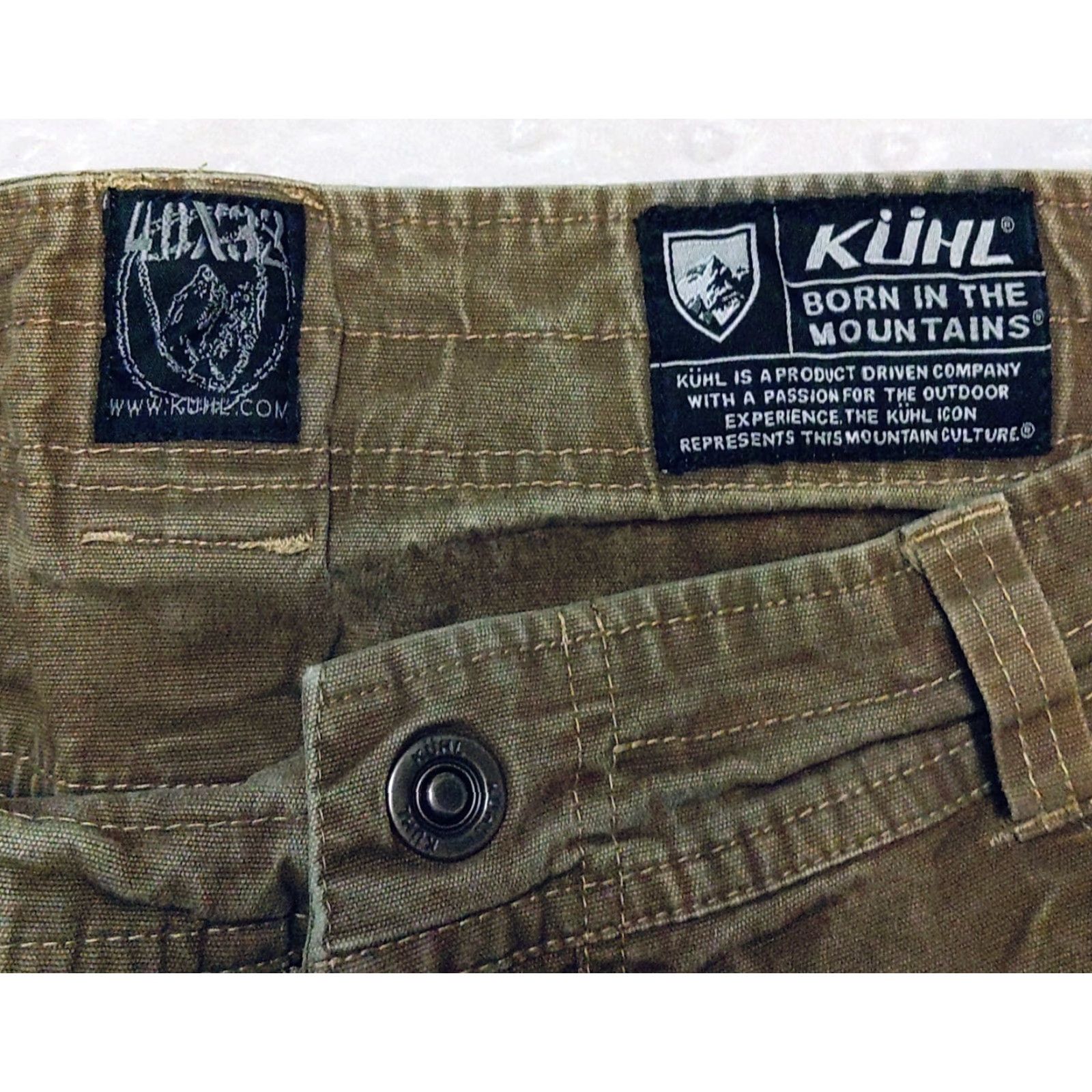 Vintage Kühl Kanvus Jeans Mens 40x32 Brown Canvas Stretch 5-Pocket Zipper Regular Straight Pants Size US 40 / EU 56 - 5 Thumbnail