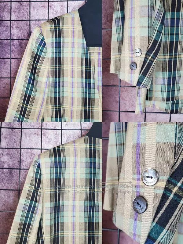 Burberry Burberry Beige Checkered Long Sleeve Cardigan. Size M / US 6-8 / IT 42-44 - 4 Thumbnail