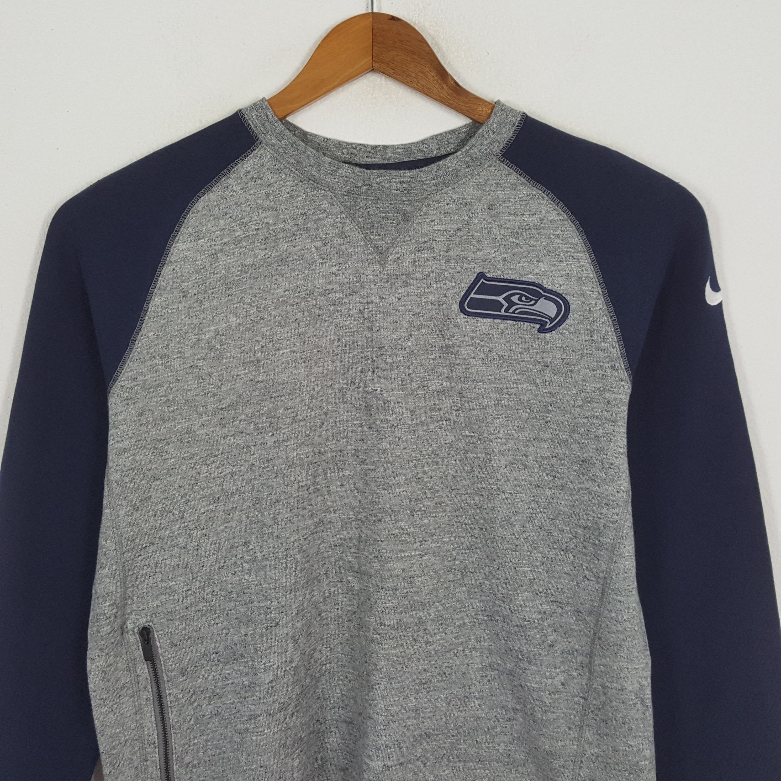 NFL × Nike × Vintage Vintage NIKE SEATLE SEAHAWKS NFL Promo Sweatshirts Size US L / EU 52-54 / 3 - 2 Thumbnail