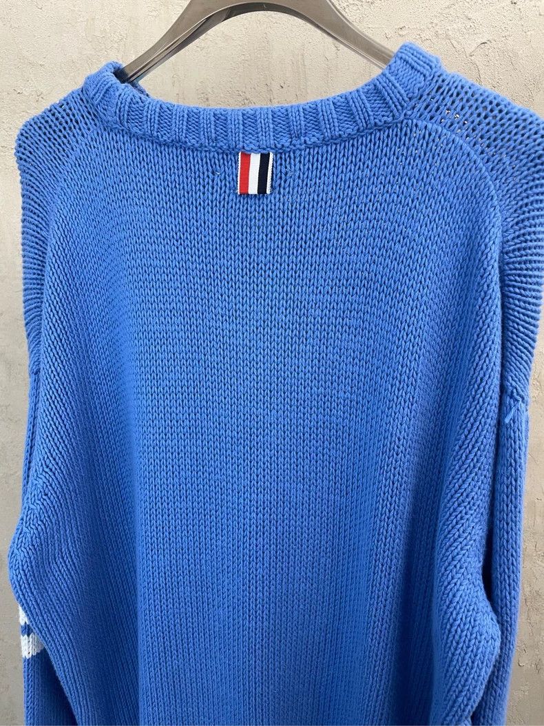 Thom Browne Thom Browne size1 Blue whale pattern knit sweater Size US S / EU 44-46 / 1 - 6 Thumbnail