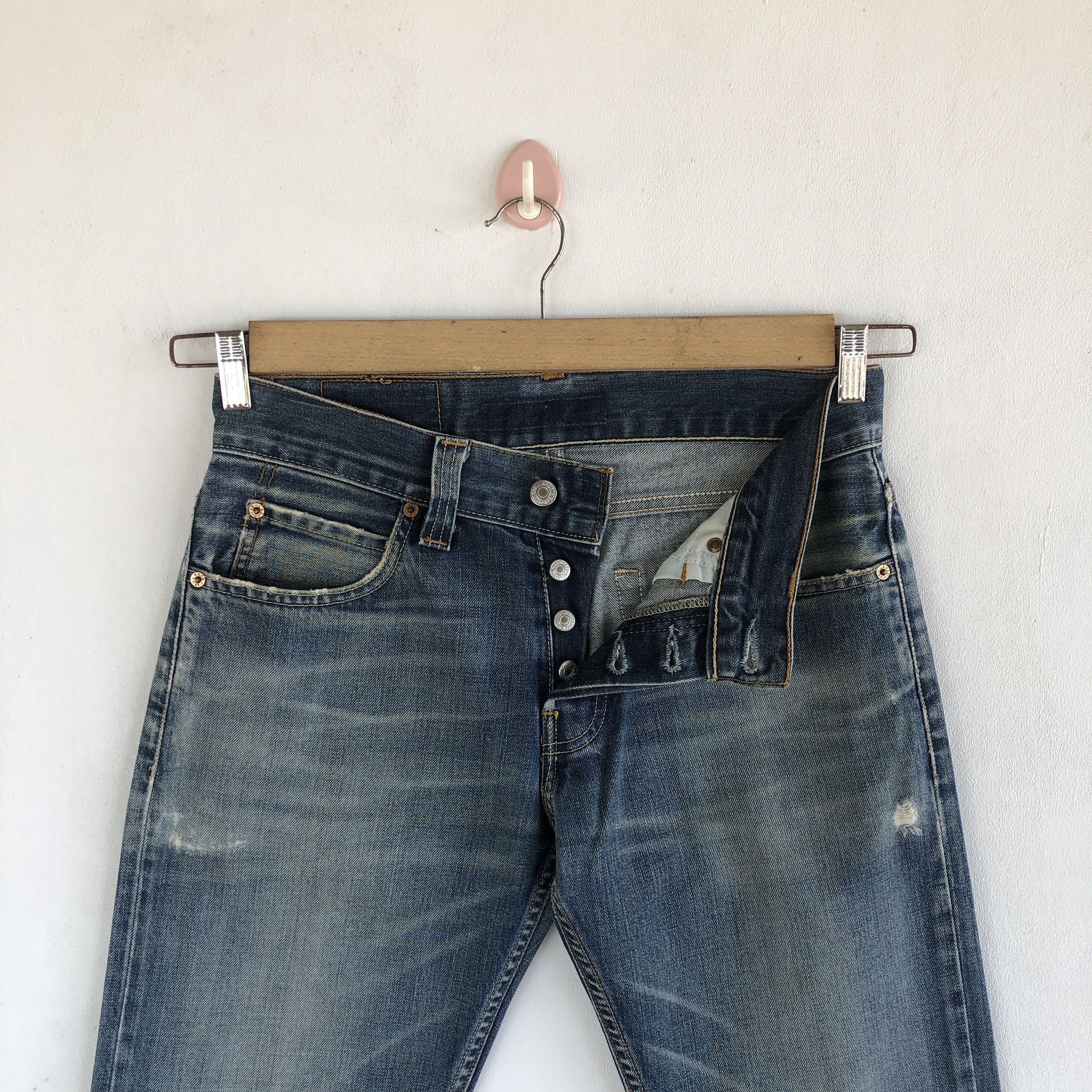 Levi's × Vintage RARE! Vintage Levi's Bootcut Jeans Flare Button Fly Denim Size US 30 / EU 46 - 6 Thumbnail