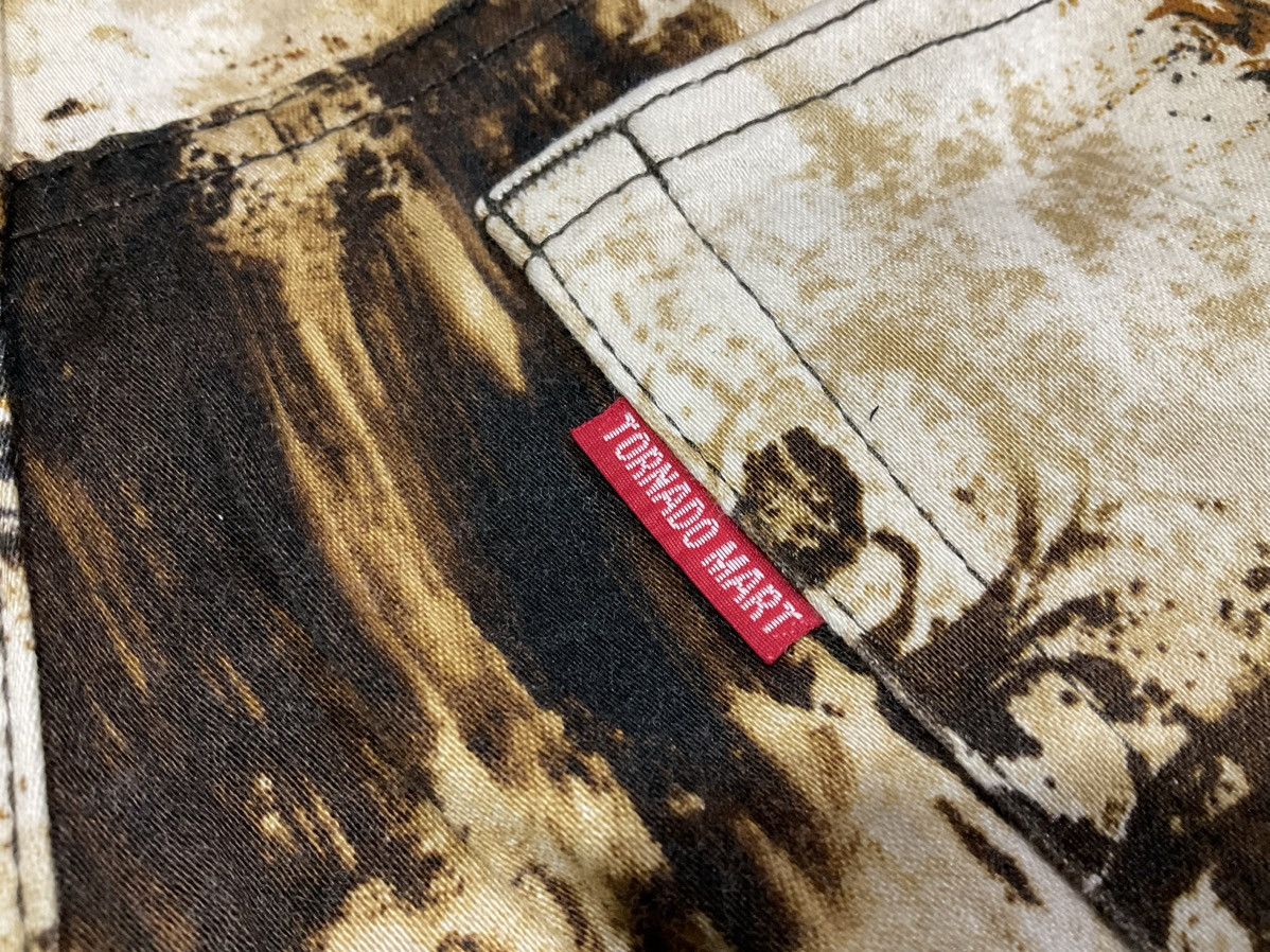 If Six Was Nine × Japanese Brand × Tornado Mart 🔥Y2K Archived Tornado Mart Flare Pants Tribal Acid JPG Size US 28 / EU 44 - 6 Thumbnail