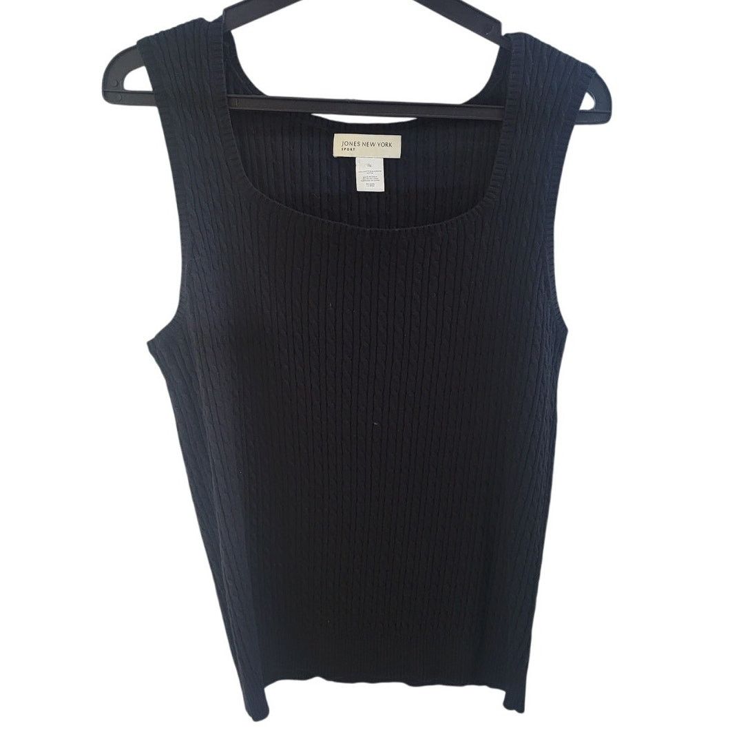 Other Jones New York Sport Black Knit Sleeveless Blouse - XL Size XL / US 12-14 / IT 48-50 - 1 Thumbnail