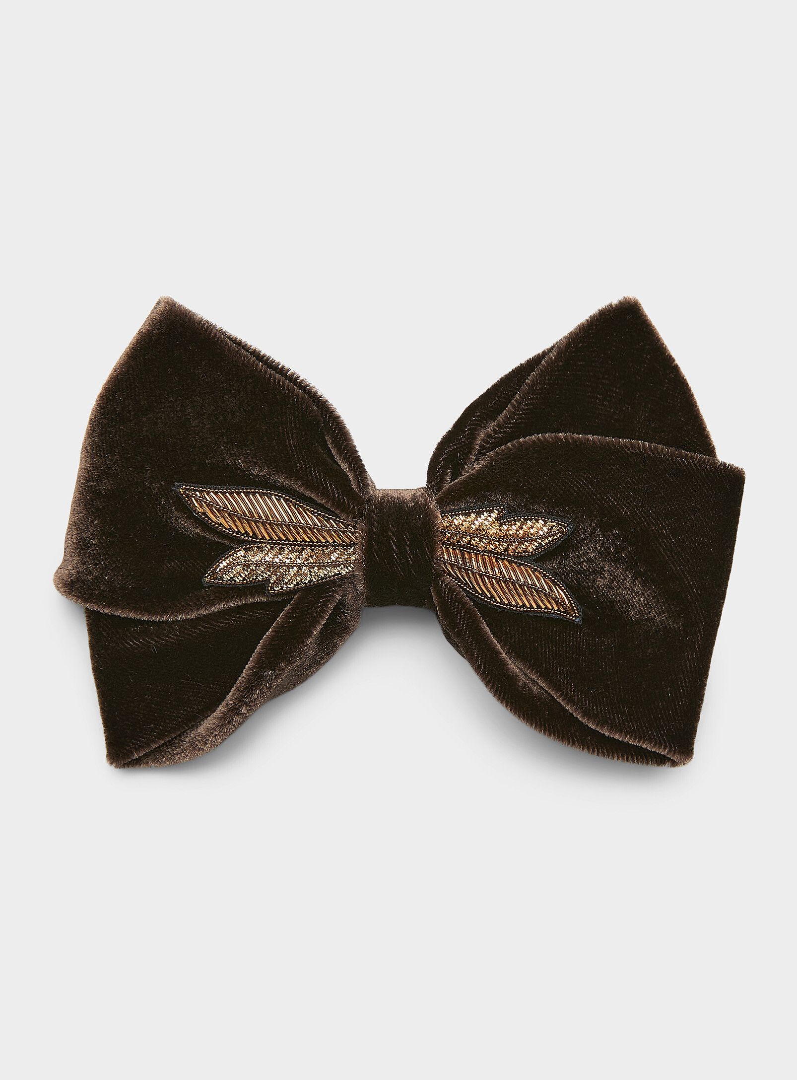 Other BNWT AW25 MANI DEL SUD ESPRESSO VELVET BOW TIE Size ONE SIZE - 1 Thumbnail