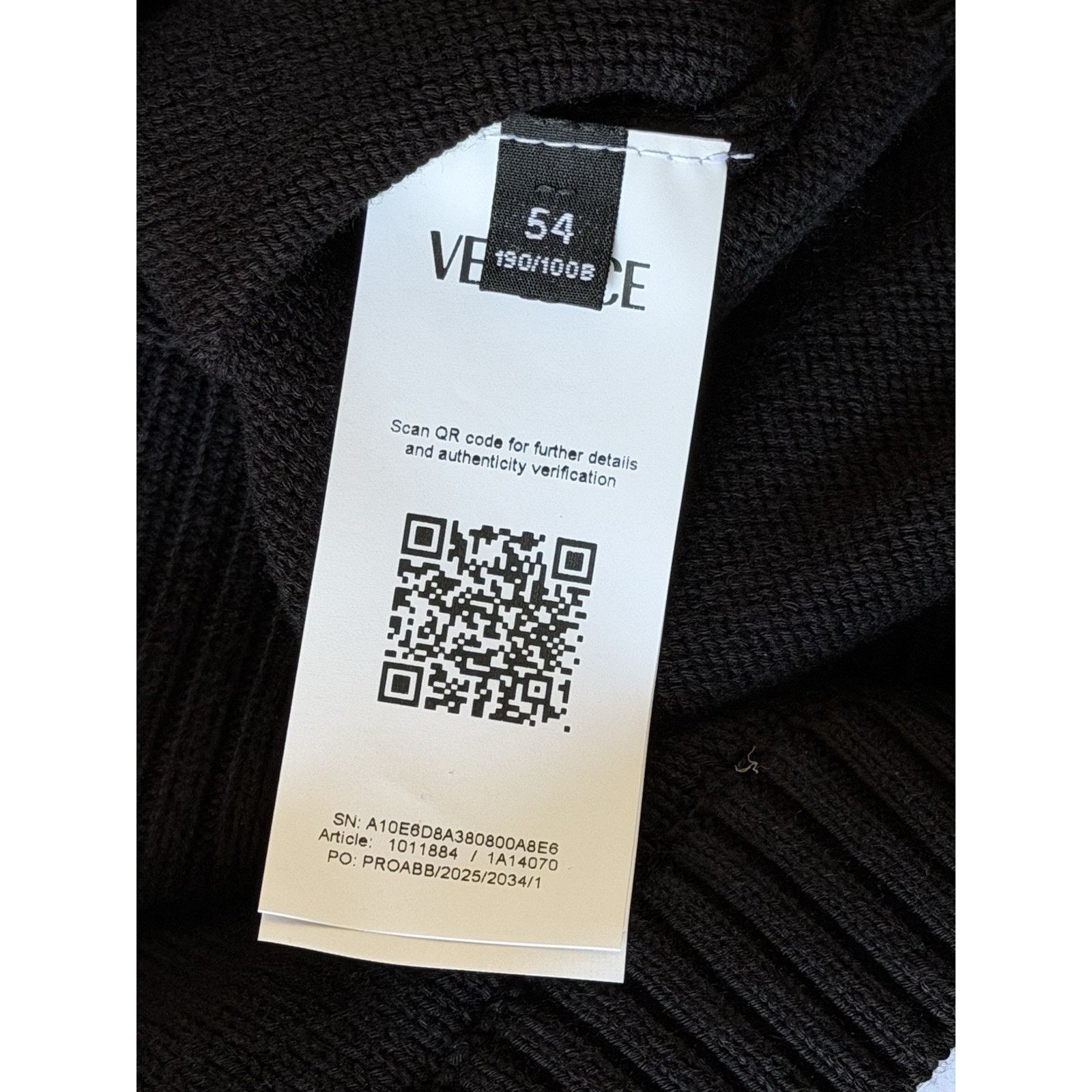 Versace Versace Medusa Embroidered Knit Sweater Black 44 US 1011884 Size US XL / EU 56 / 4 - 13 Thumbnail