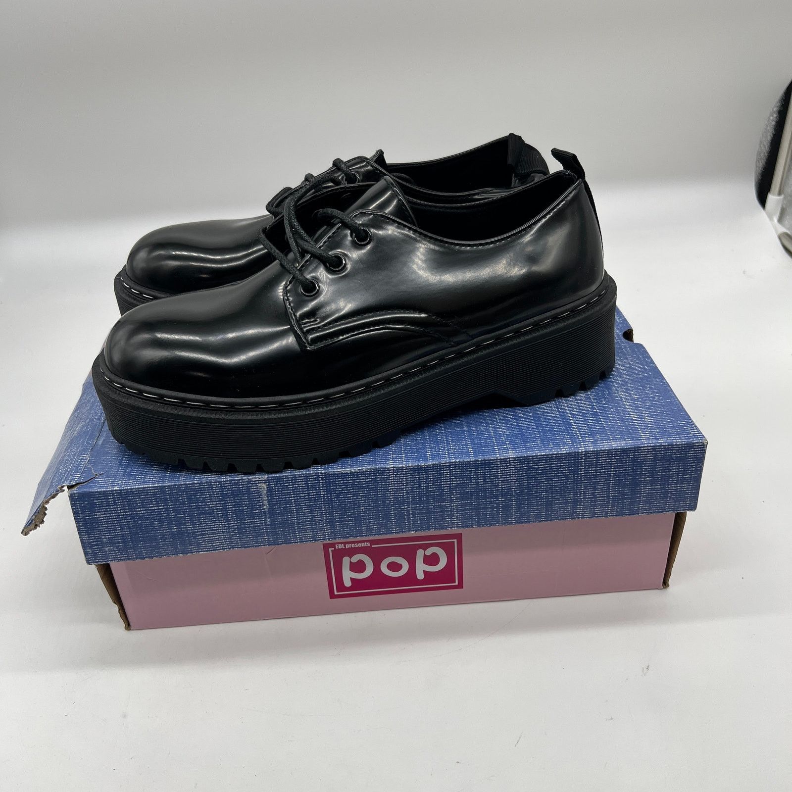Other Pop Womens Unity Oxford Shoes Black Size 8M Size US 8 / IT 38 - 2 Thumbnail