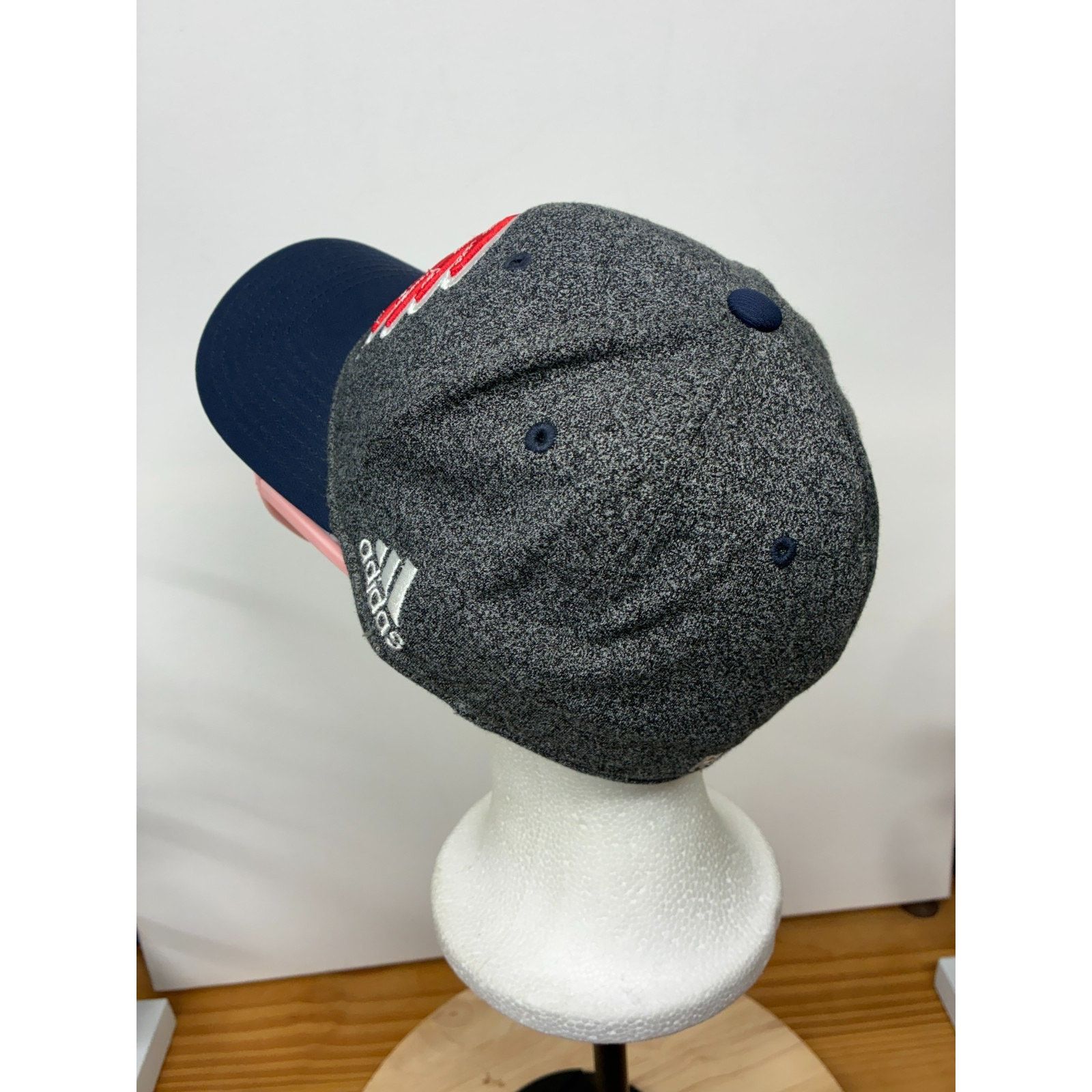 Adidas Adidas MLS New England Revolution FlexFit Hat Gray Navy L/XL Size ONE SIZE - 4 Thumbnail