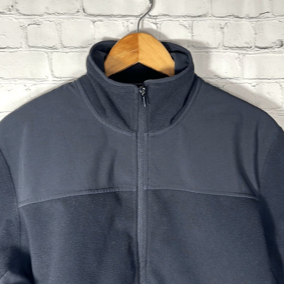Vintage Finish Line Jacket Black Fleece Coat Full Zip L Large Women Pea Coat - FNL365 Size L / US 10 / IT 46 - 3 Thumbnail