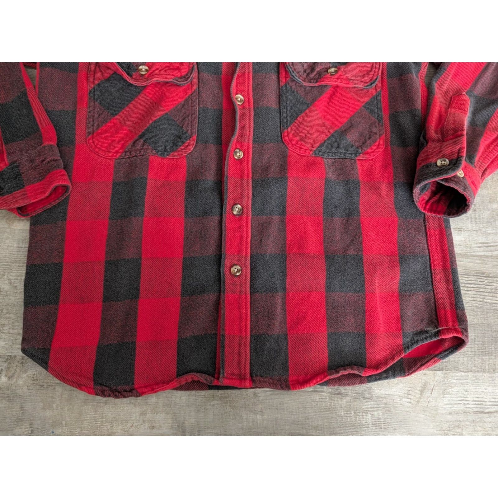 Vintage VINTAGE Five Brother Shirt Mens M Red Check Flannel Button-Up Heavy Cotton 90s Outdoors USA Size US M / EU 48-50 / 2 - 5 Thumbnail