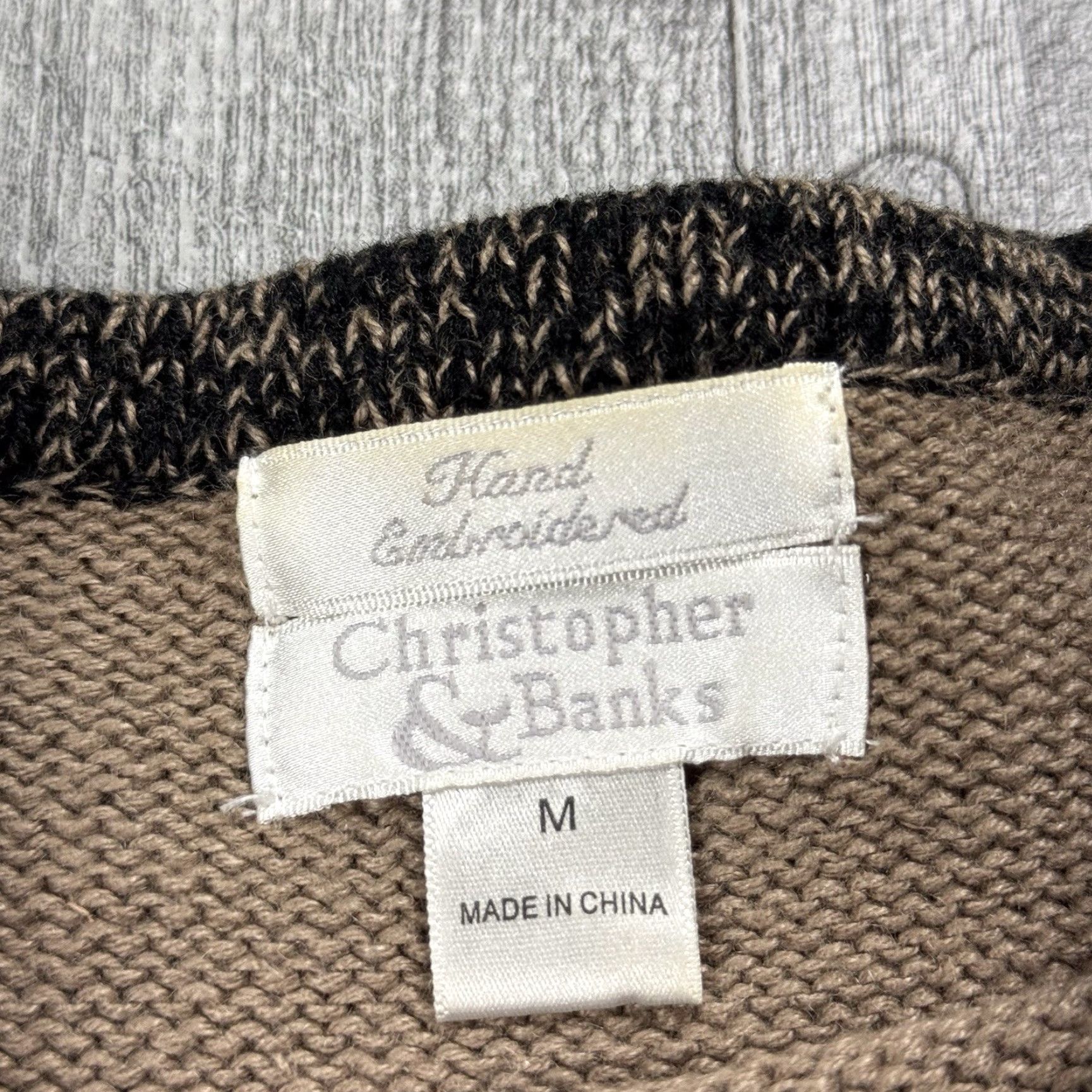 Vintage VINTAGE Christopher & Banks Knit Sweater Women’s Size M Fall Leaf Star Embroidered 90s Casual Size M / US 6-8 / IT 42-44 - 3 Thumbnail