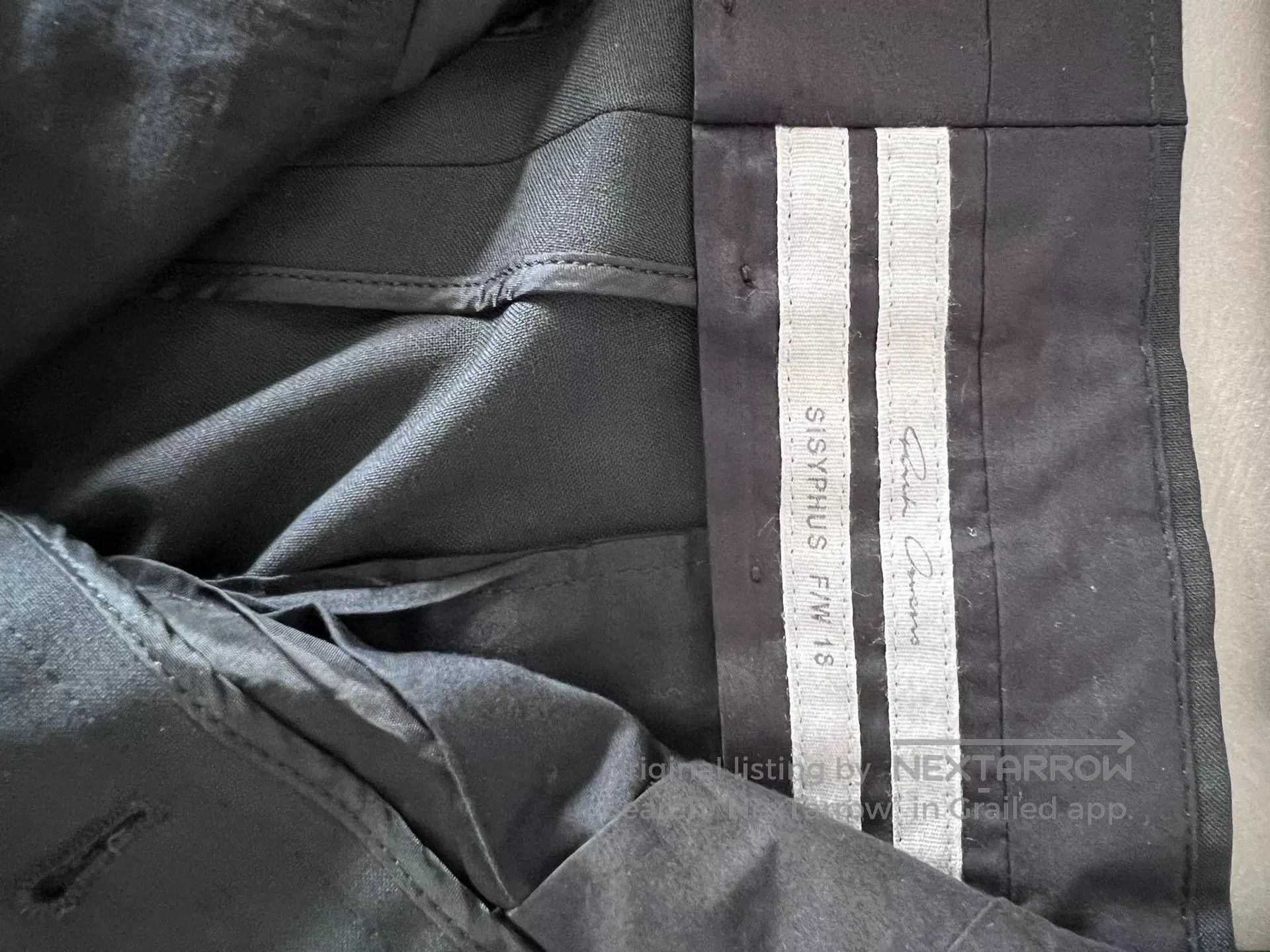 Rick Owens Thom Browne Navy Straight-Leg Casual Trousers. Size US 38 / EU 54 - 6 Thumbnail