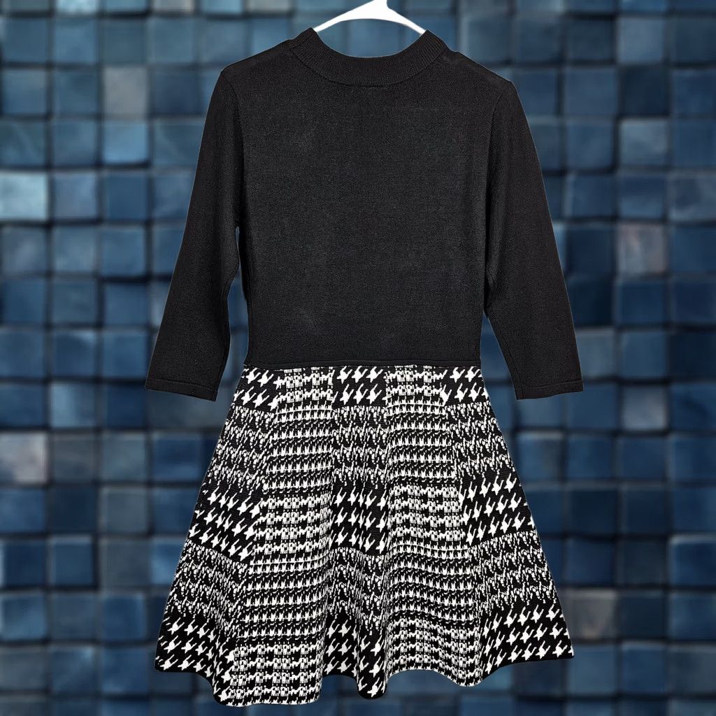 by&by womens long sleeve sweater dress juniors Btween Juniors Black Glitter Love Sweater Dress | Size S