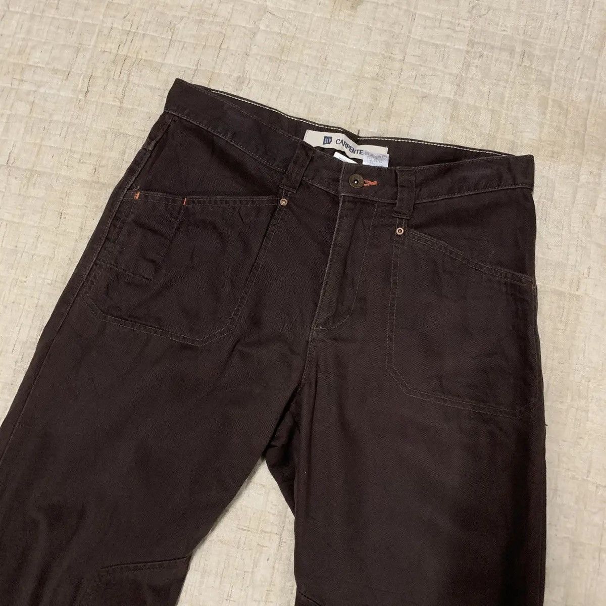 Vintage Vintage GAP Carpenter Double Knee Brown Cargo Pants Size US 32 / EU 48 - 4 Thumbnail