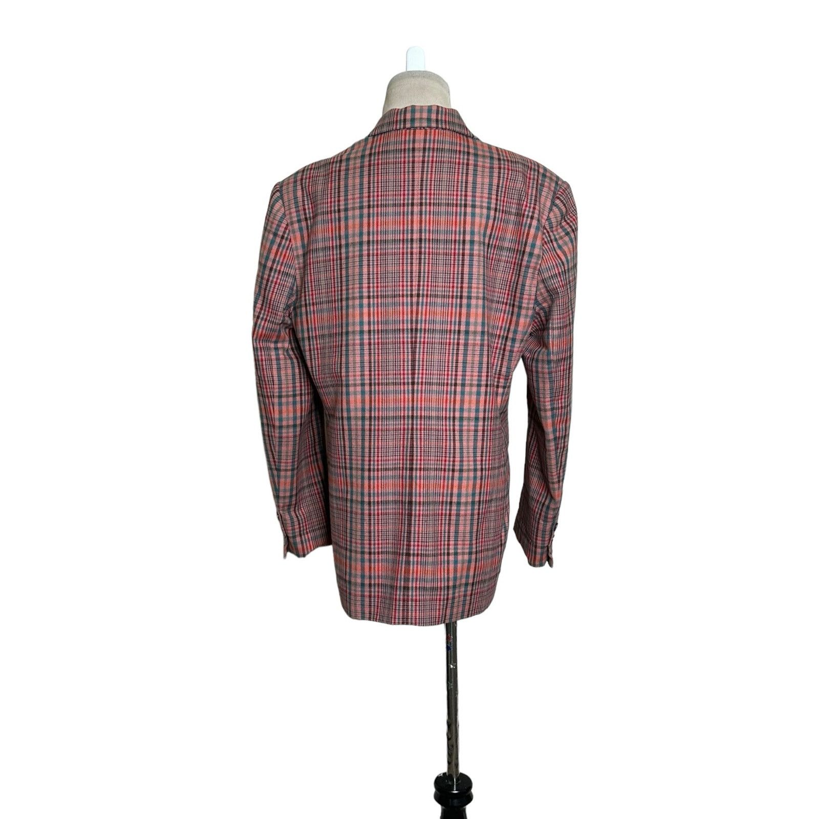 Gap GAP 80's three buttons pink plaid vintage blazer size Large Size L / US 10 / IT 46 - 6 Thumbnail