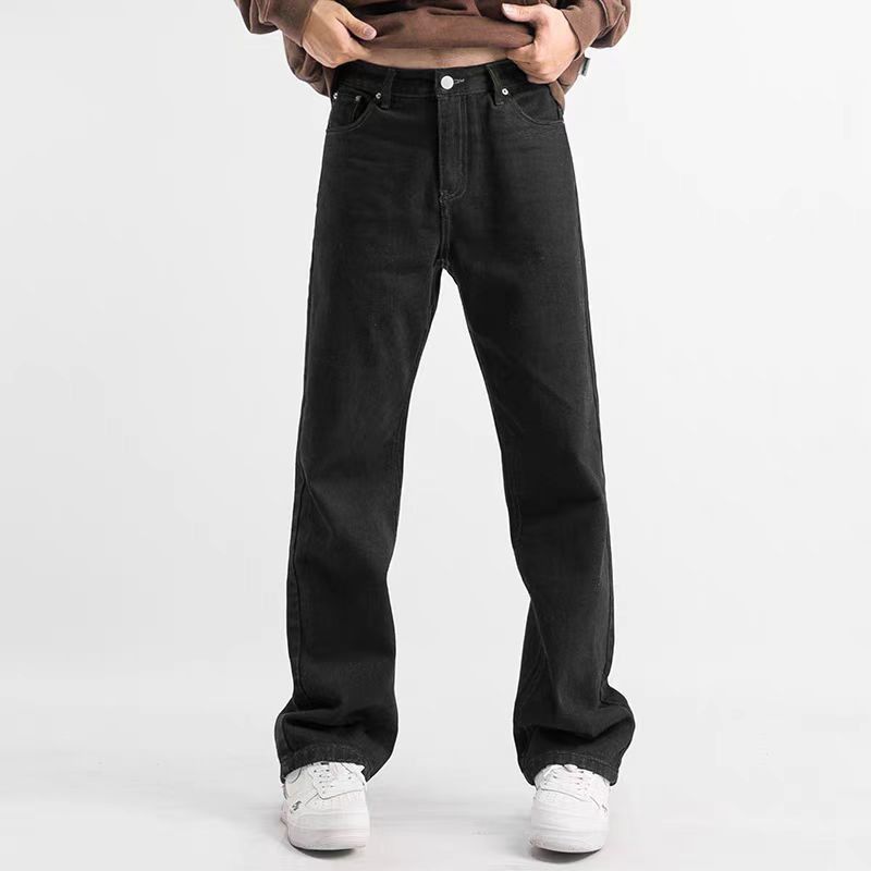 Japanese Brand × Jean Black straight baggy casual high street jeans Size US 34 / EU 50 - 6 Thumbnail