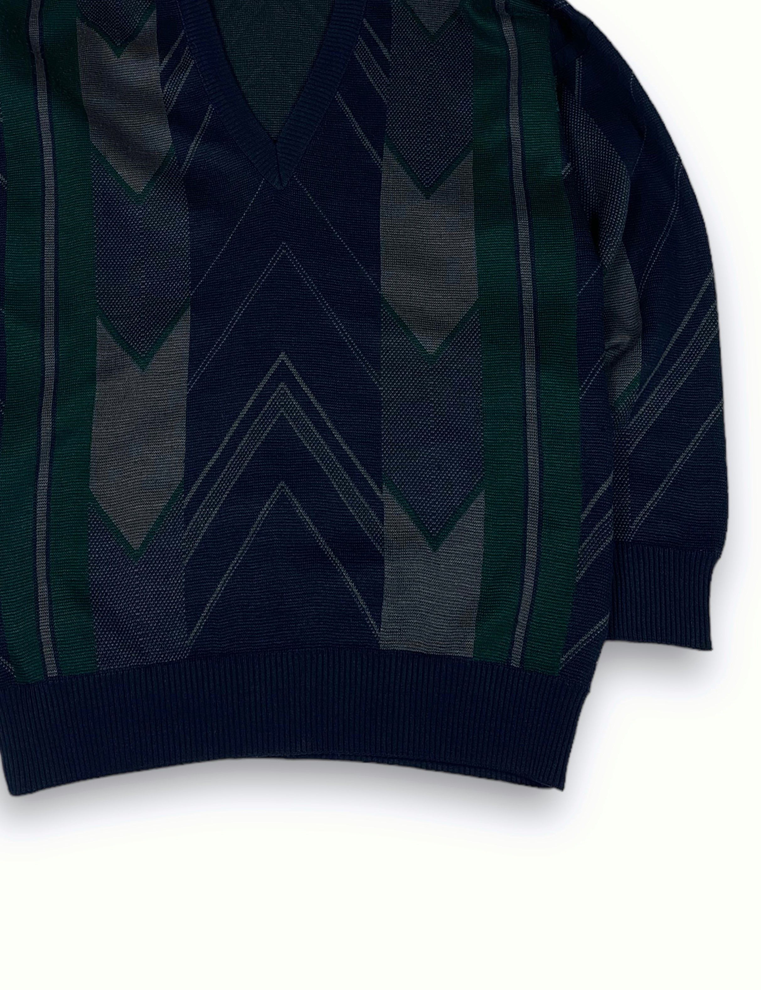 Hysteric Glamour Vintage PIERRE SANGAN Crazy Print Wool Sweater Cardigan M647 Size US L / EU 52-54 / 3 - 2 Thumbnail